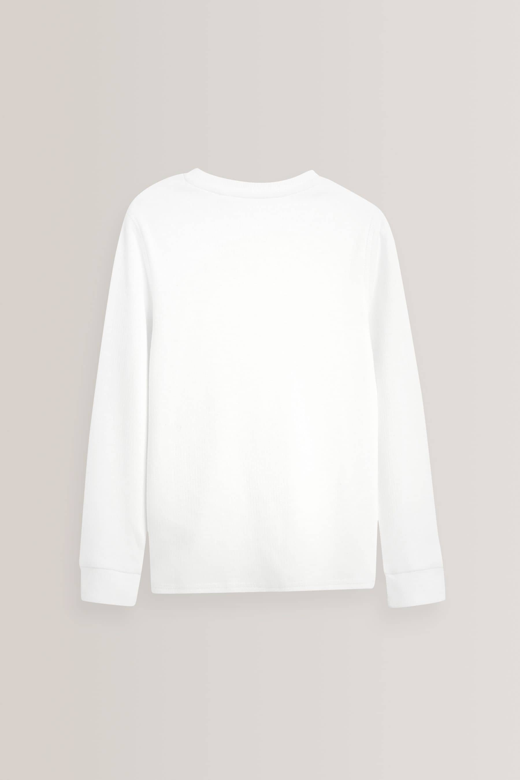 White Long Sleeve Thermal Tops 2 Pack (2-16yrs)