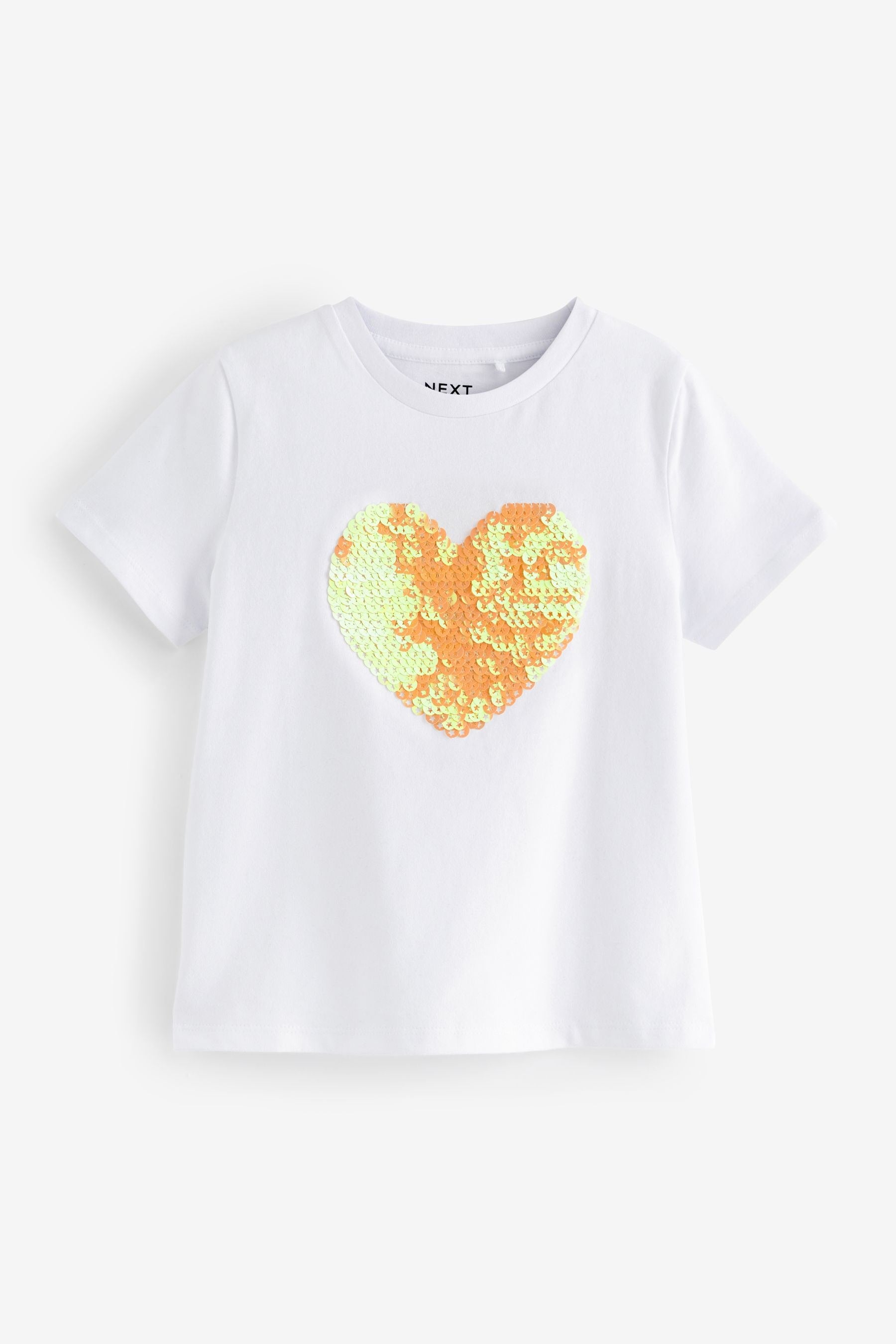 Yellow Heart Sequin T-Shirt (3-16yrs)