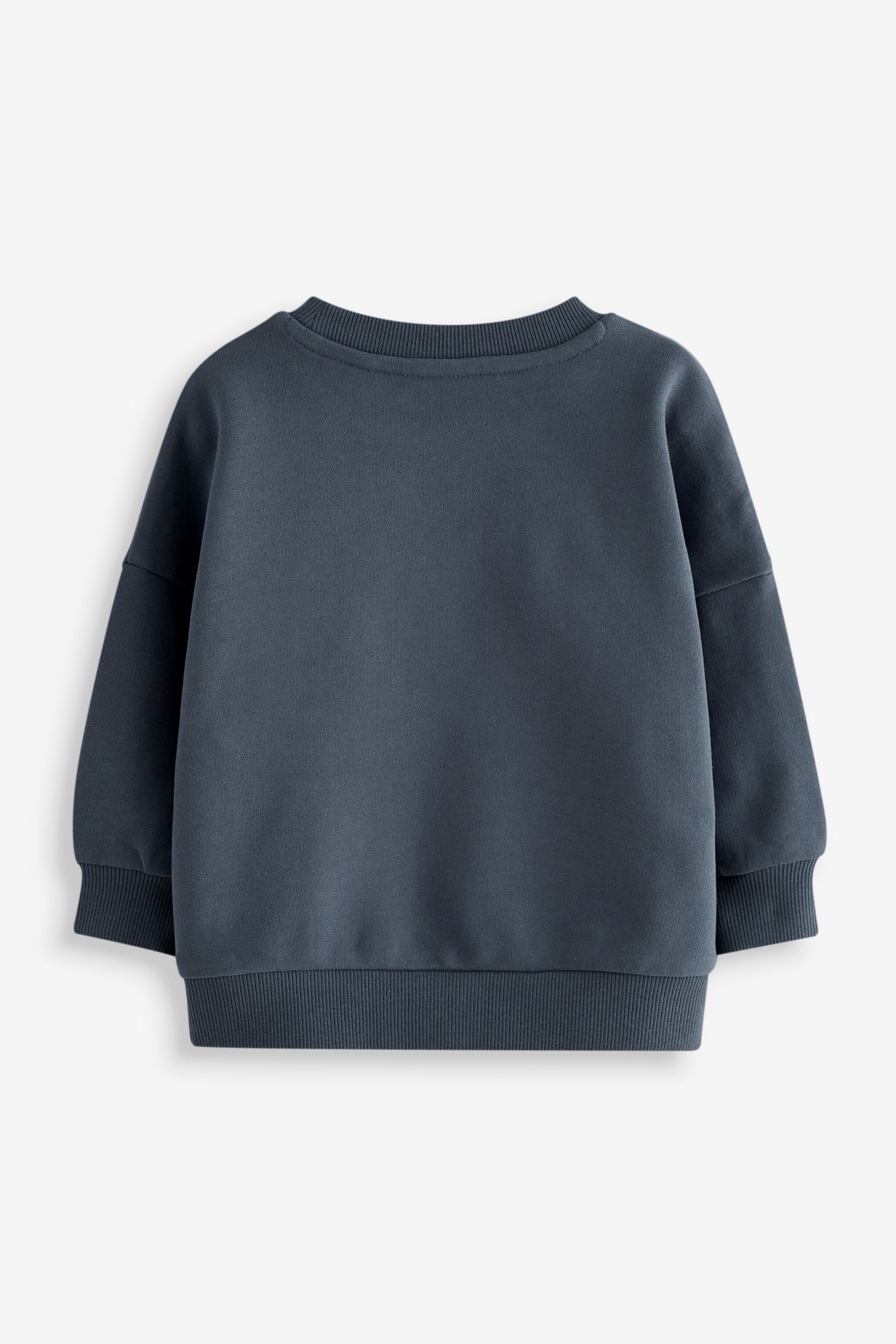 Navy Crew Neck 100% Cotton Sweatshirt (3mths-7yrs)