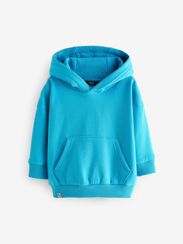 Aqua Blue Long Sleeve Soft Touch Hoodie (3mths-7yrs)