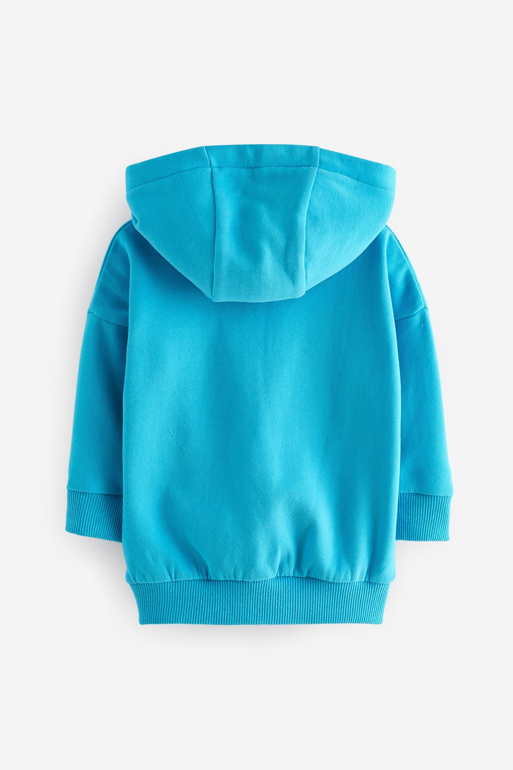 Aqua Blue Long Sleeve Soft Touch Hoodie (3mths-7yrs)