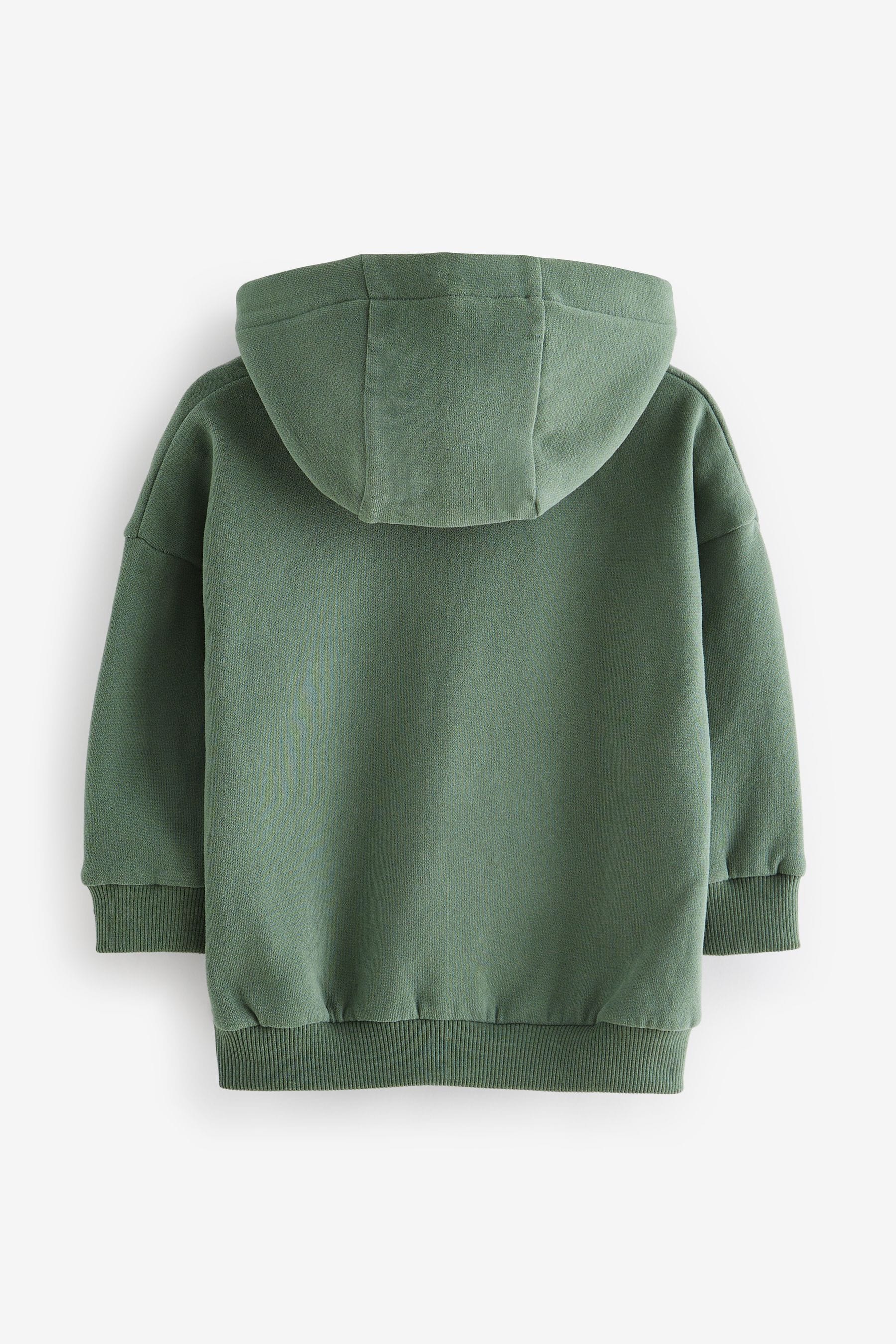 Khaki Green Long Sleeve Soft Touch Hoodie (3mths-7yrs)