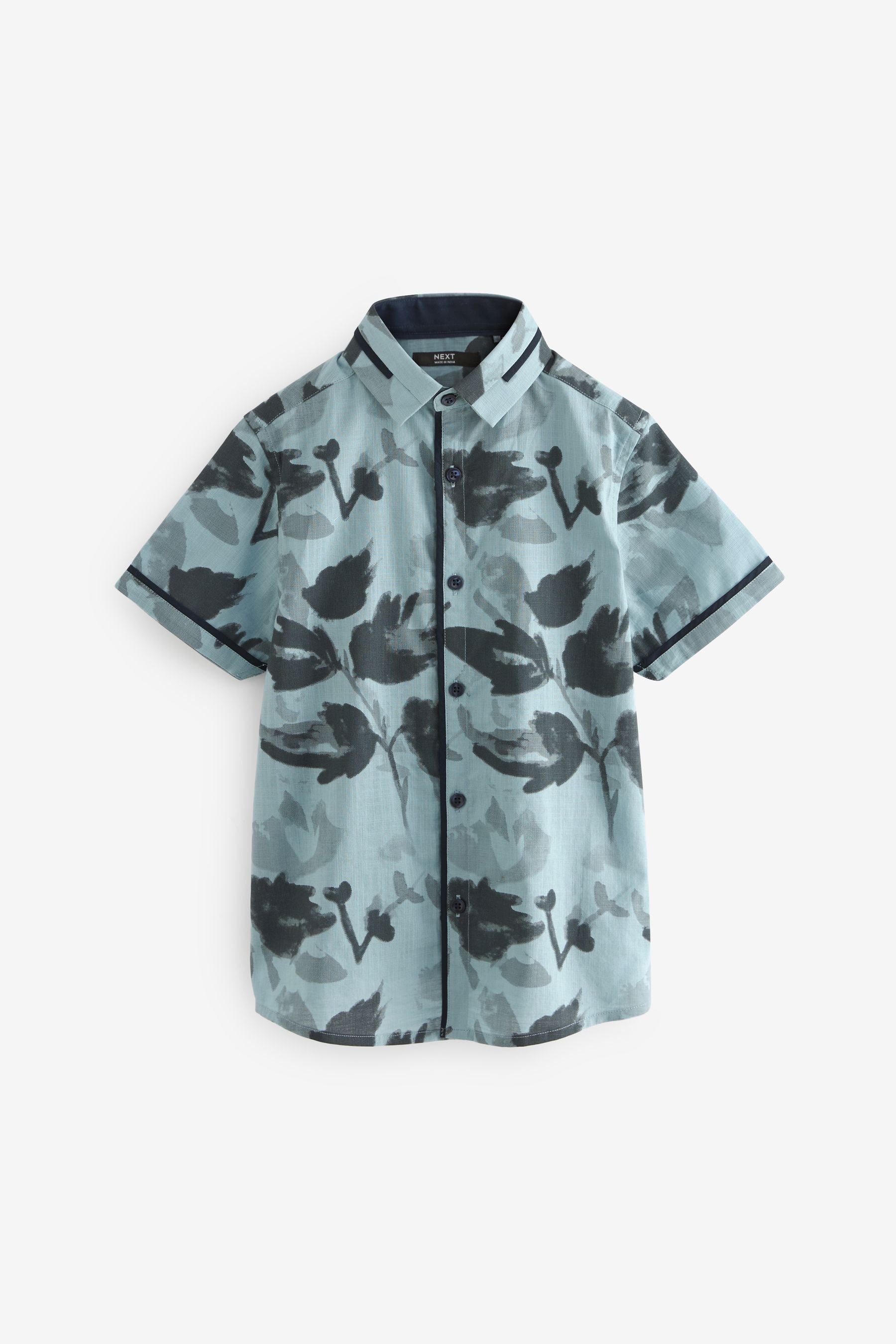 Blue Floral Print Shirt (3-16yrs)