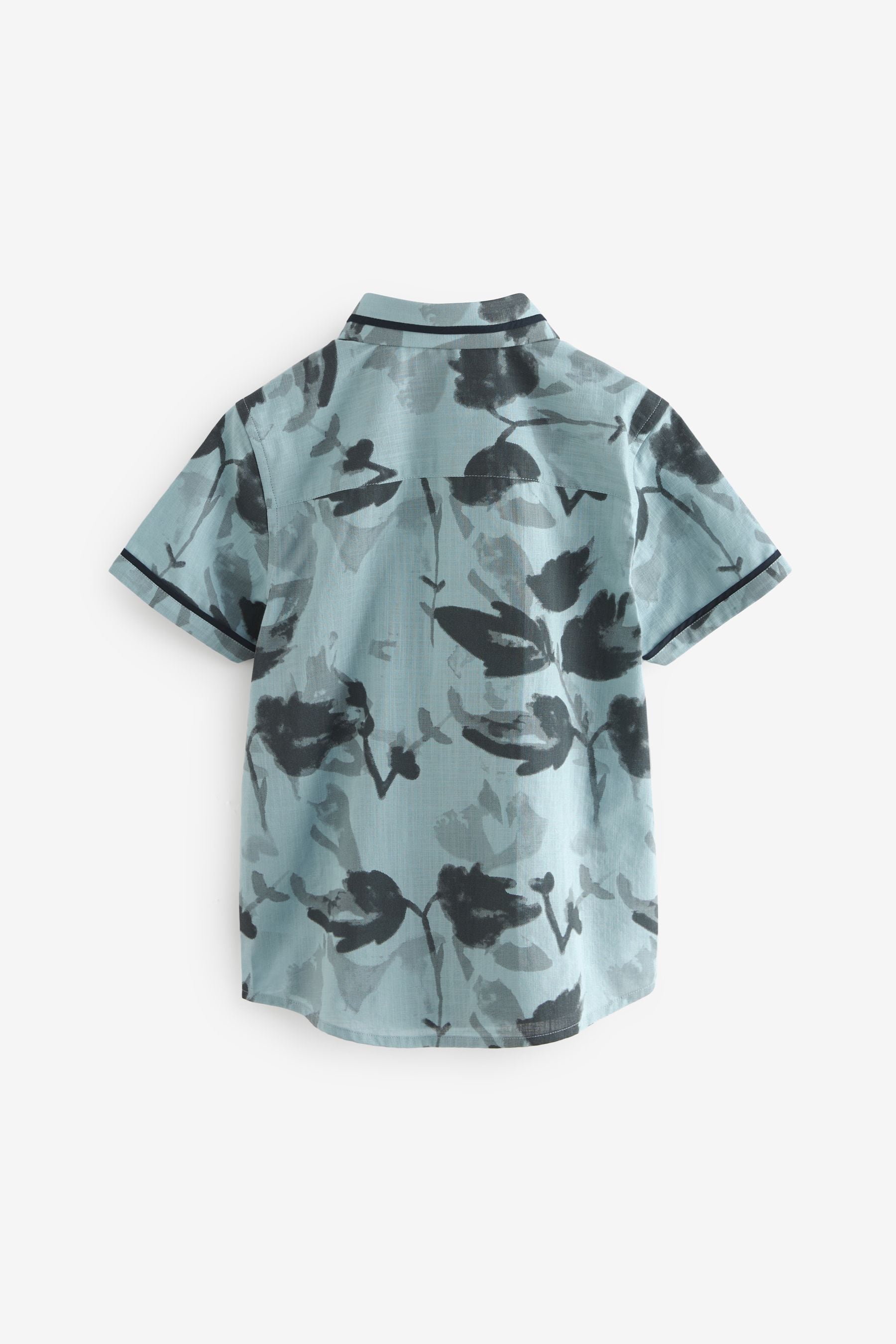 Blue Floral Print Shirt (3-16yrs)