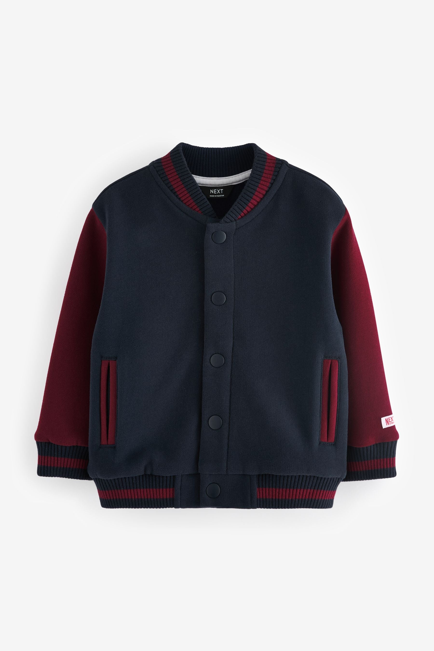 Navy/Burgundy Letterman Jacket (3mths-7yrs)