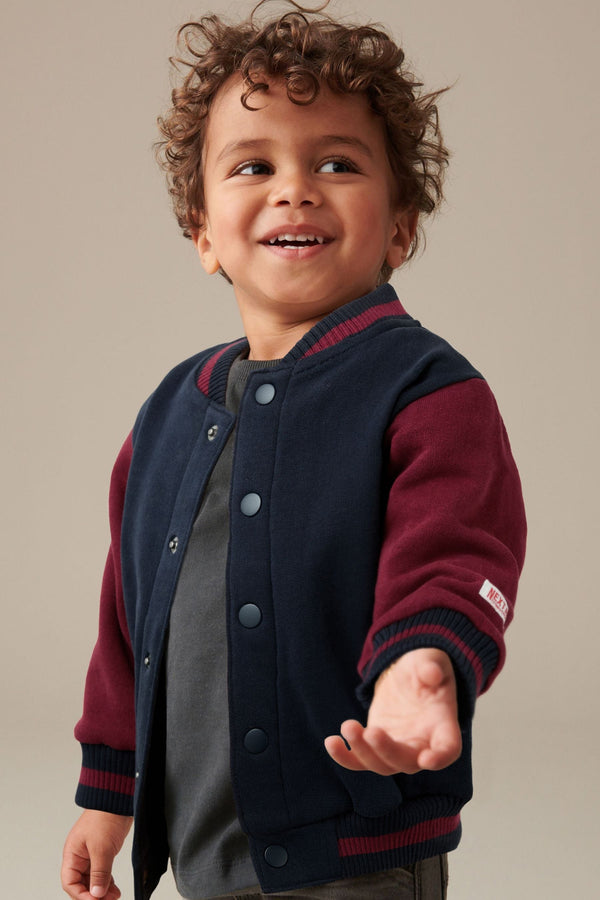 Navy/Burgundy Letterman Jacket (3mths-7yrs)