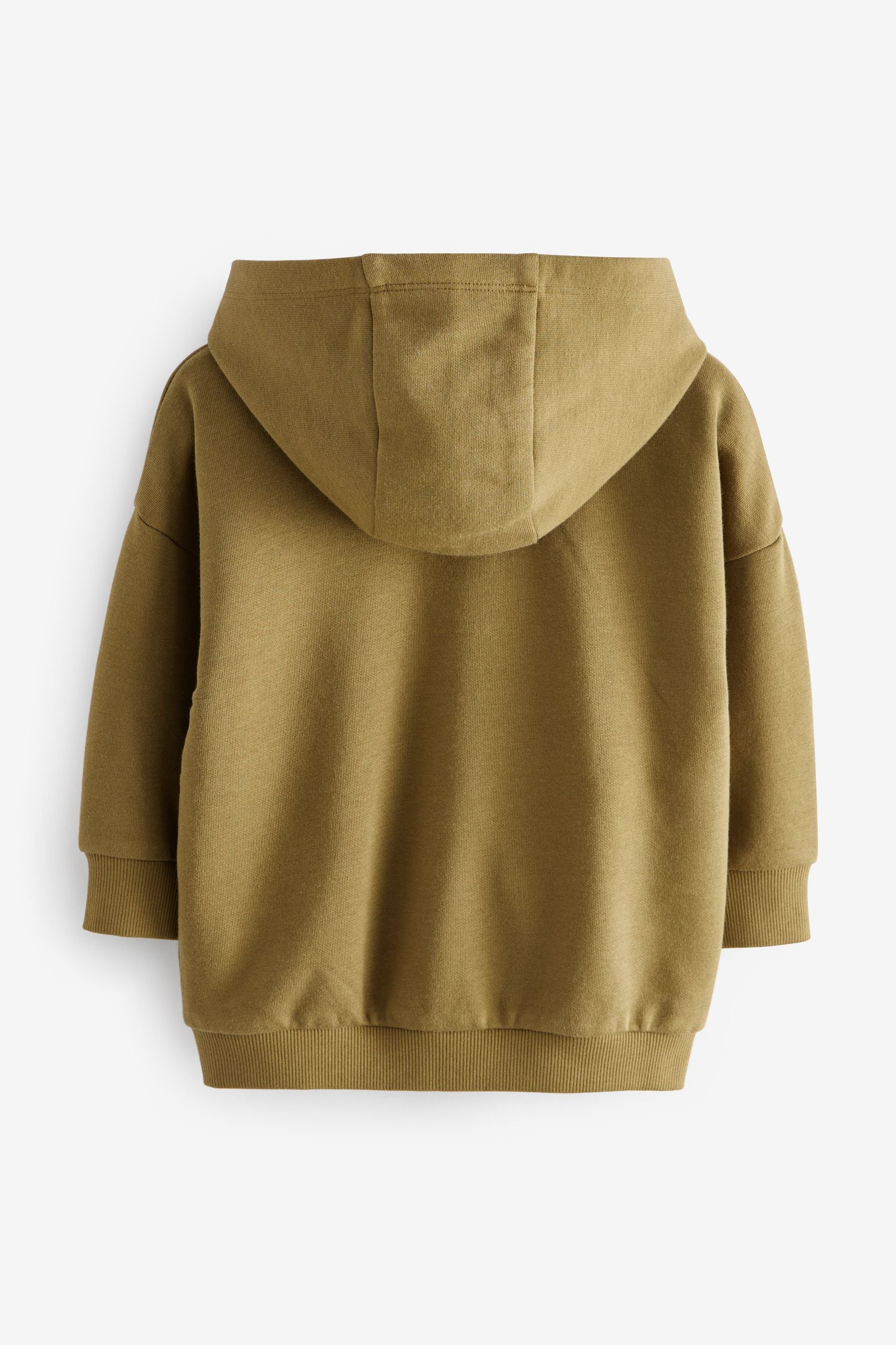 Olive Green Zip Through Hoodie (3mths-7yrs)