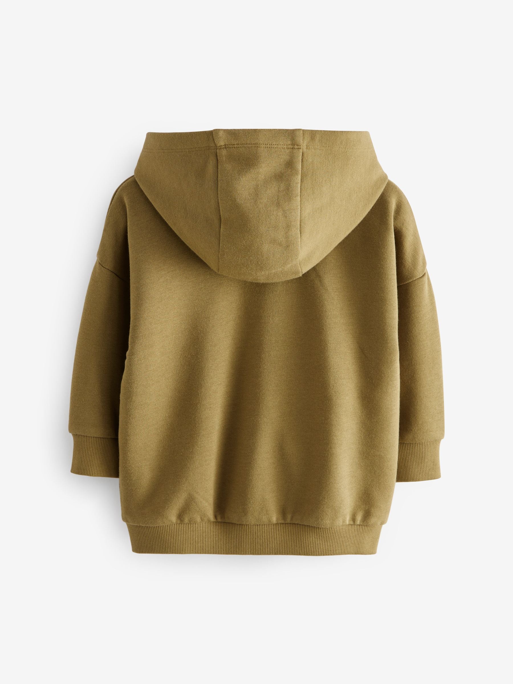 Olive Green Zip Through Hoodie (3mths-7yrs)