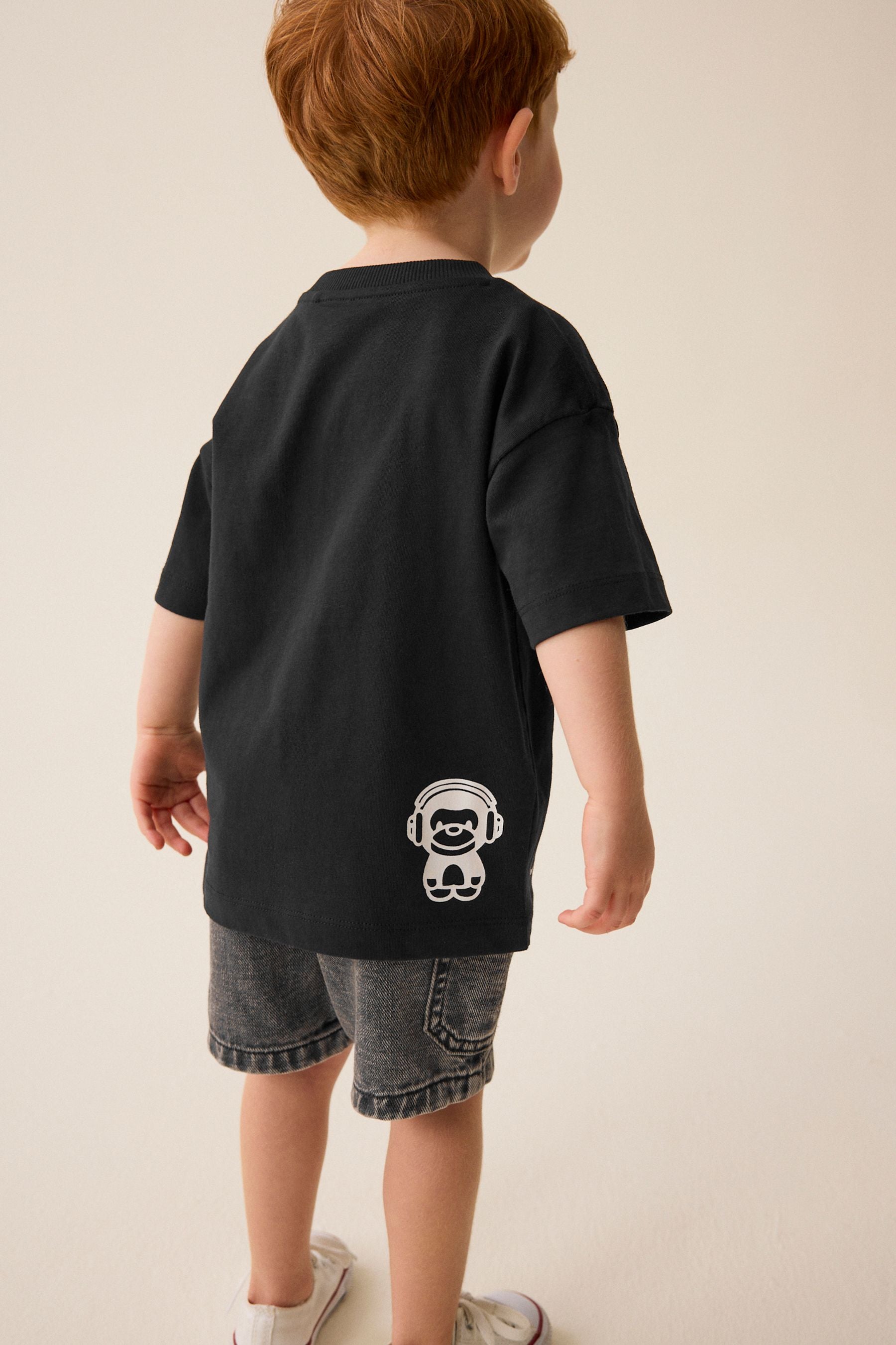 Black Badges 100% Cotton Short Sleeve Varsity T-Shirt (3mths-7yrs)