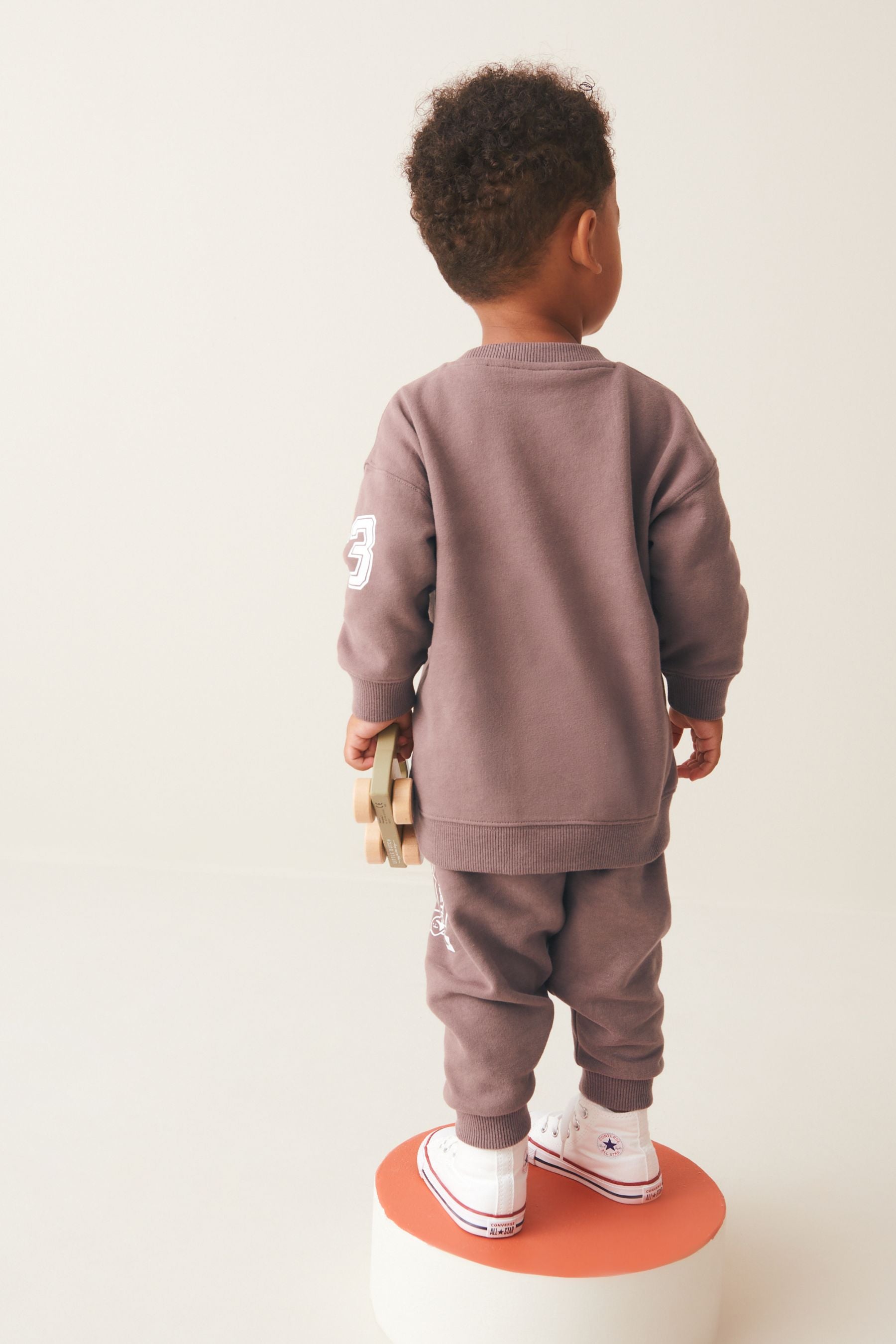 Brown Bear Oversized Slogan Sweatshirt And Joggers Set (3mths-7yrs)