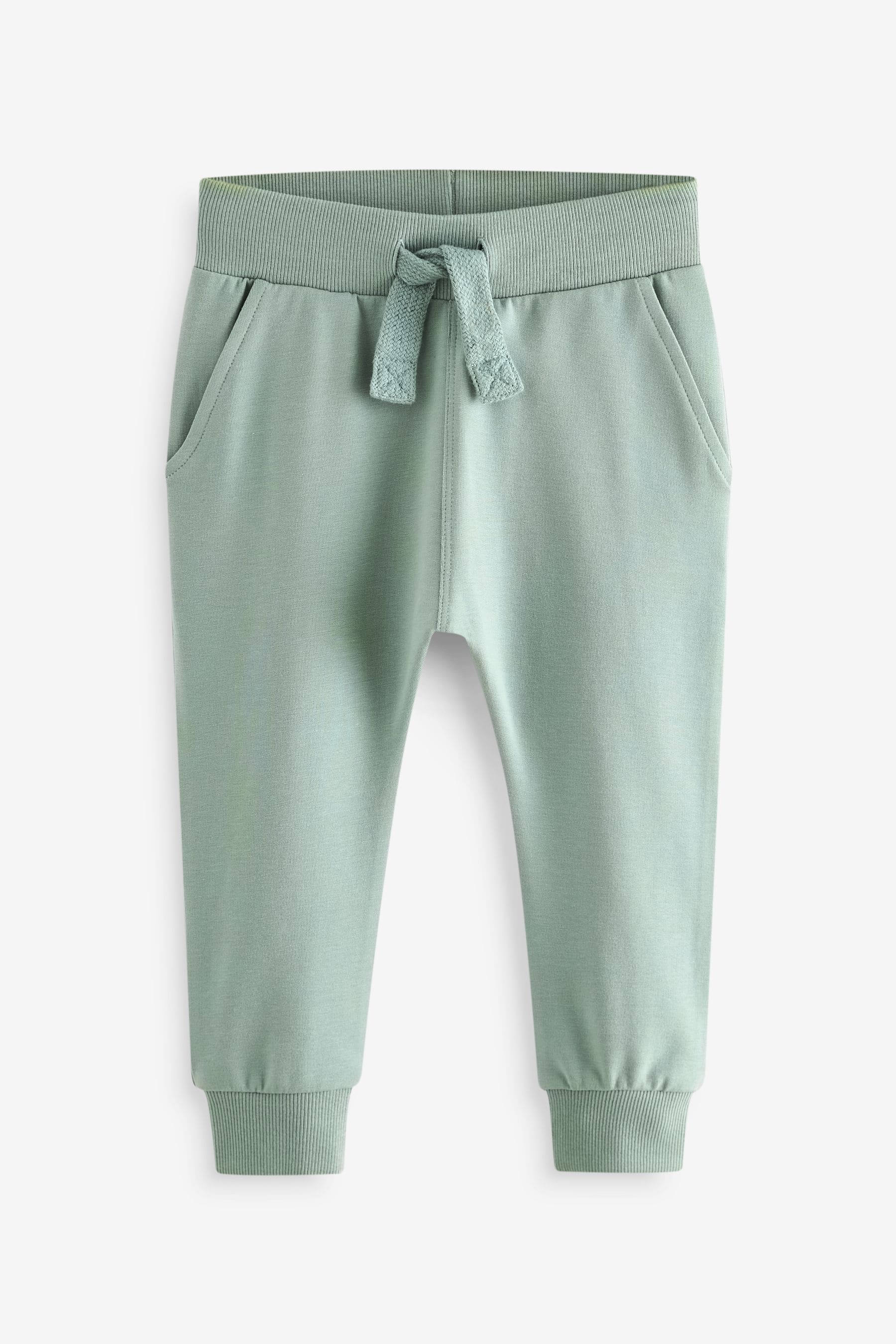 Mineral Green/Ecru Cream/Grey Joggers 5 Pack (3mths-7yrs)