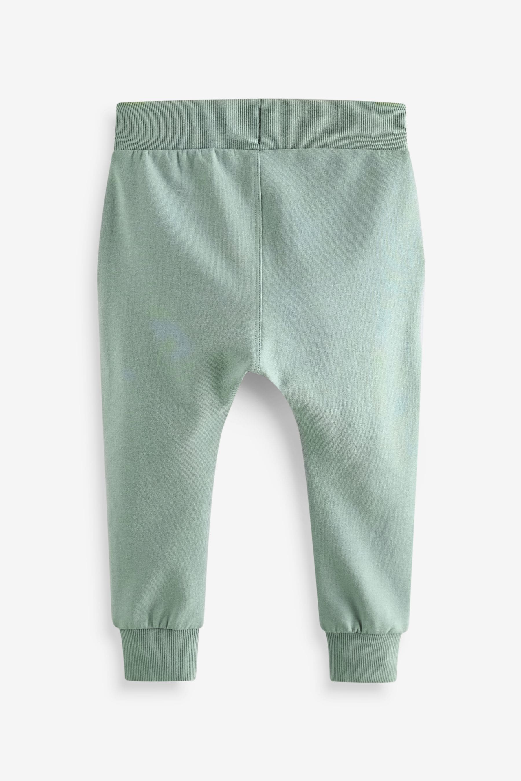 Mineral Green/Ecru Cream/Grey Joggers 5 Pack (3mths-7yrs)