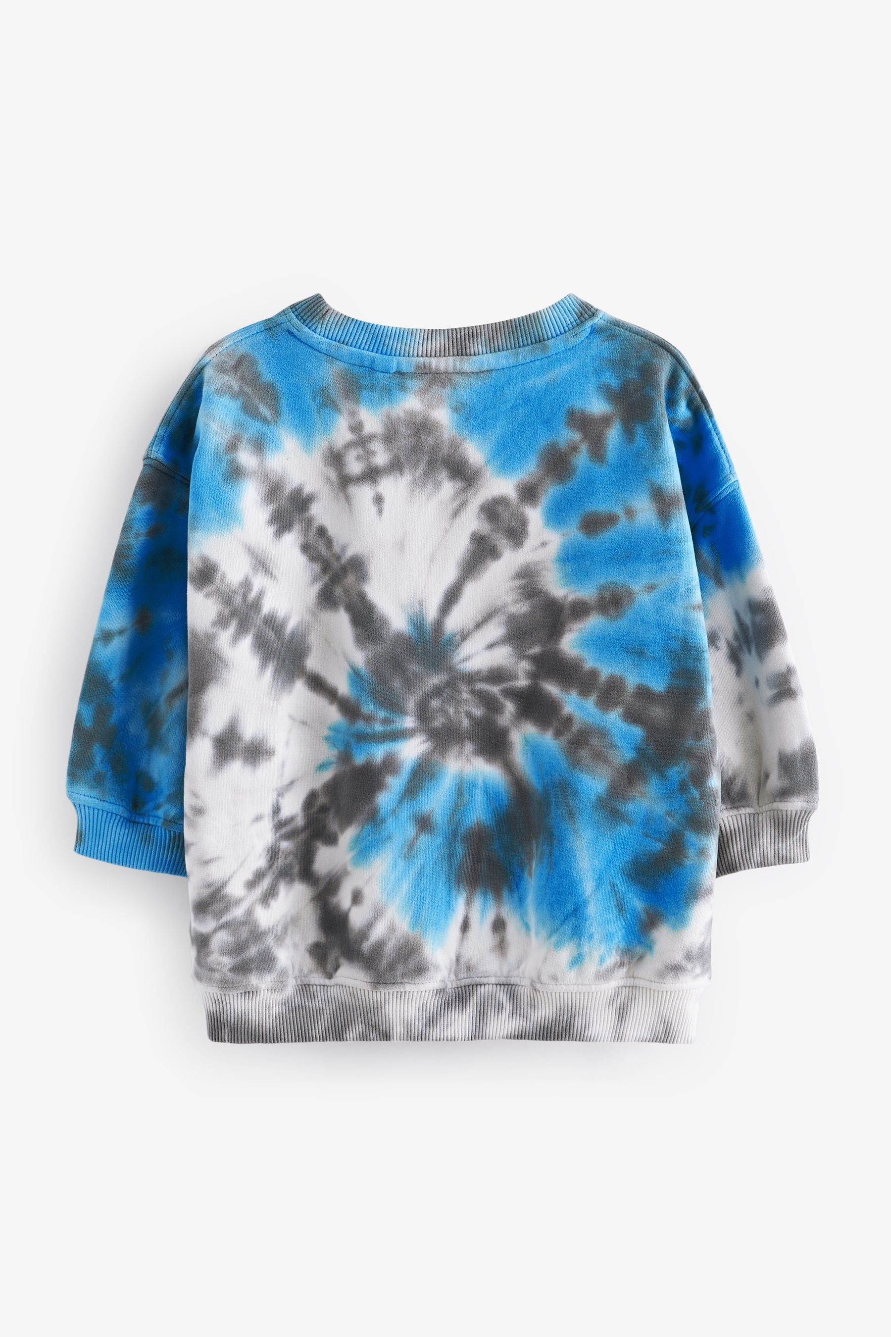 Grey/Blue Tie Dye All Over Print Sweatshirt (3mths-7yrs)