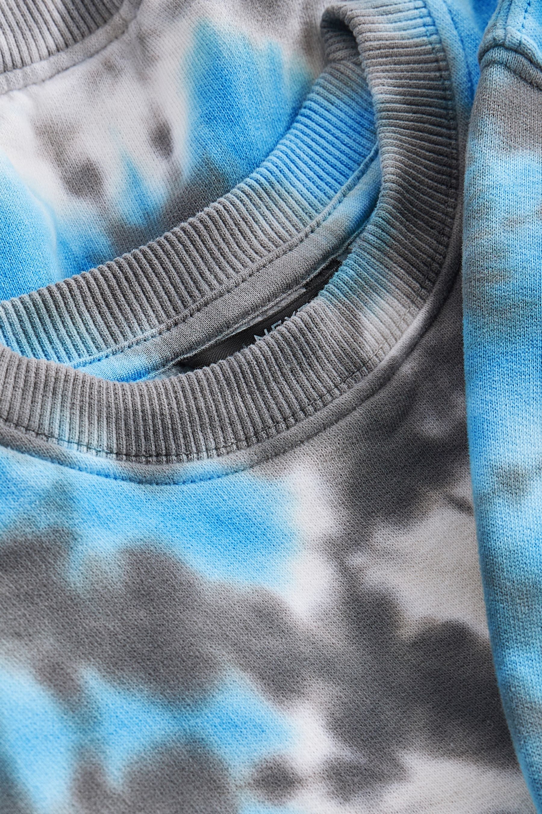 Grey/Blue Tie Dye All Over Print Sweatshirt (3mths-7yrs)