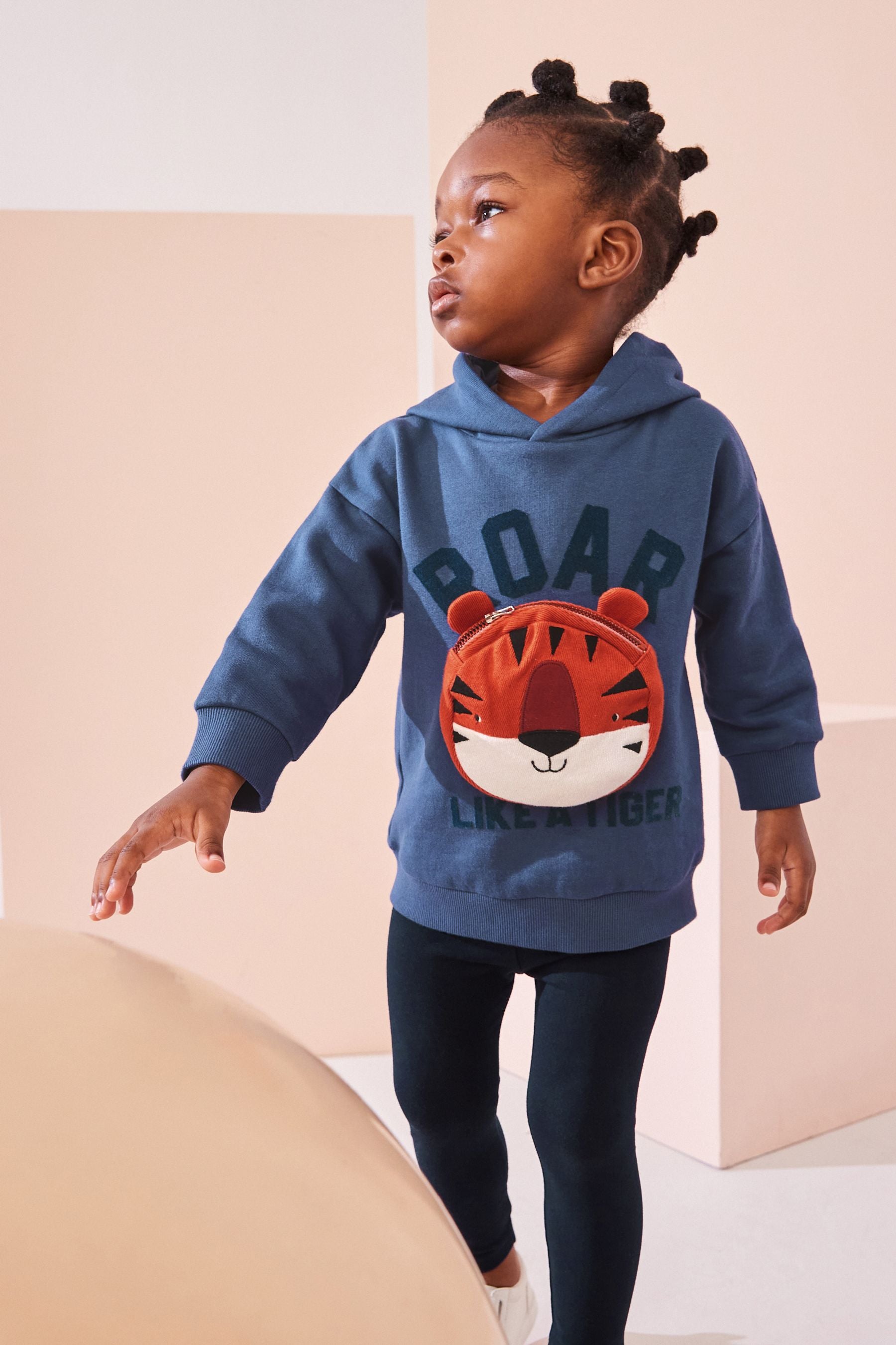 Blue Tiger Bumbag Hoodie and Leggings Set (3mths-7yrs)