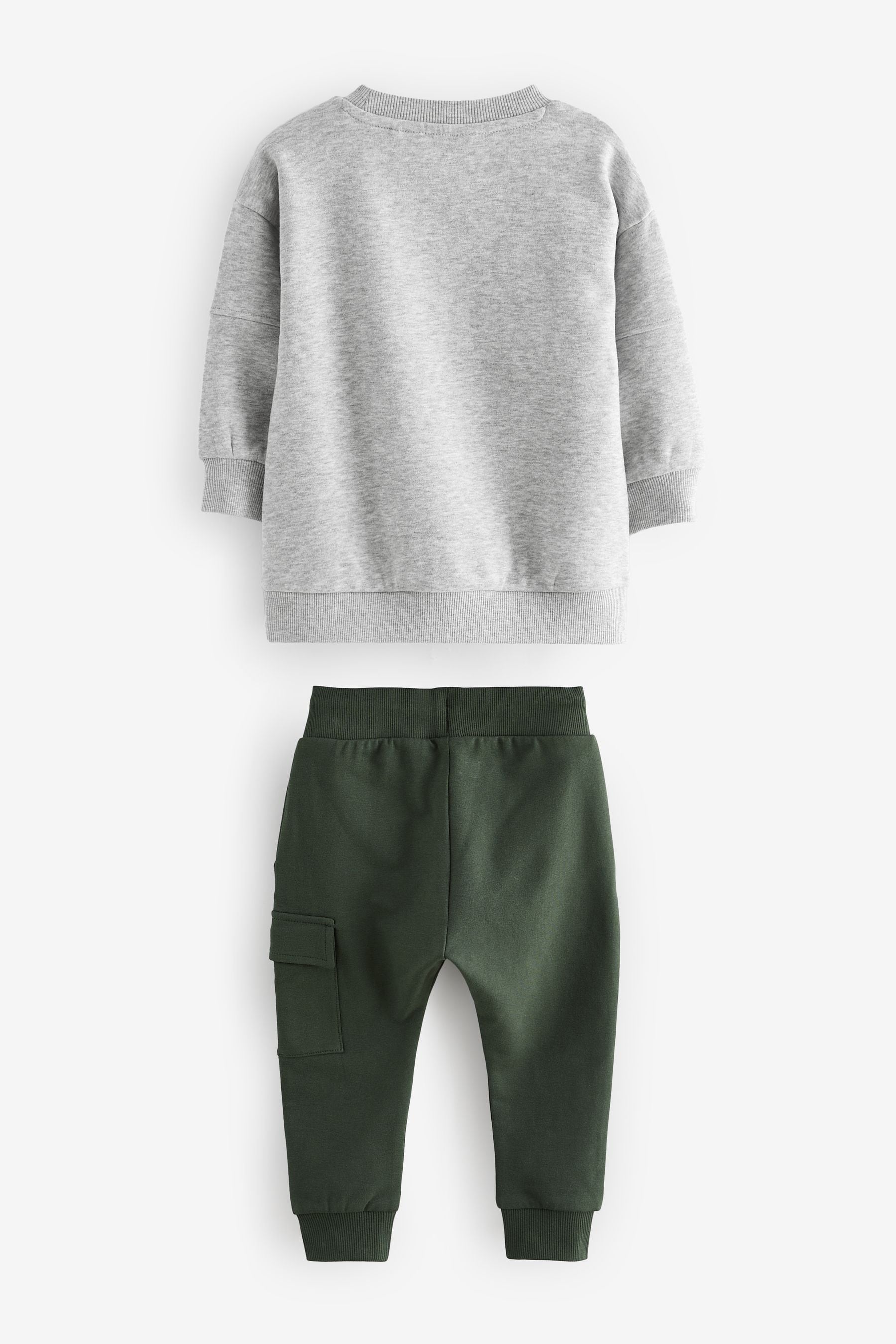 Khaki/Grey Utility Sweatshirt and Super Skinny Joggers Set (3mths-7yrs)