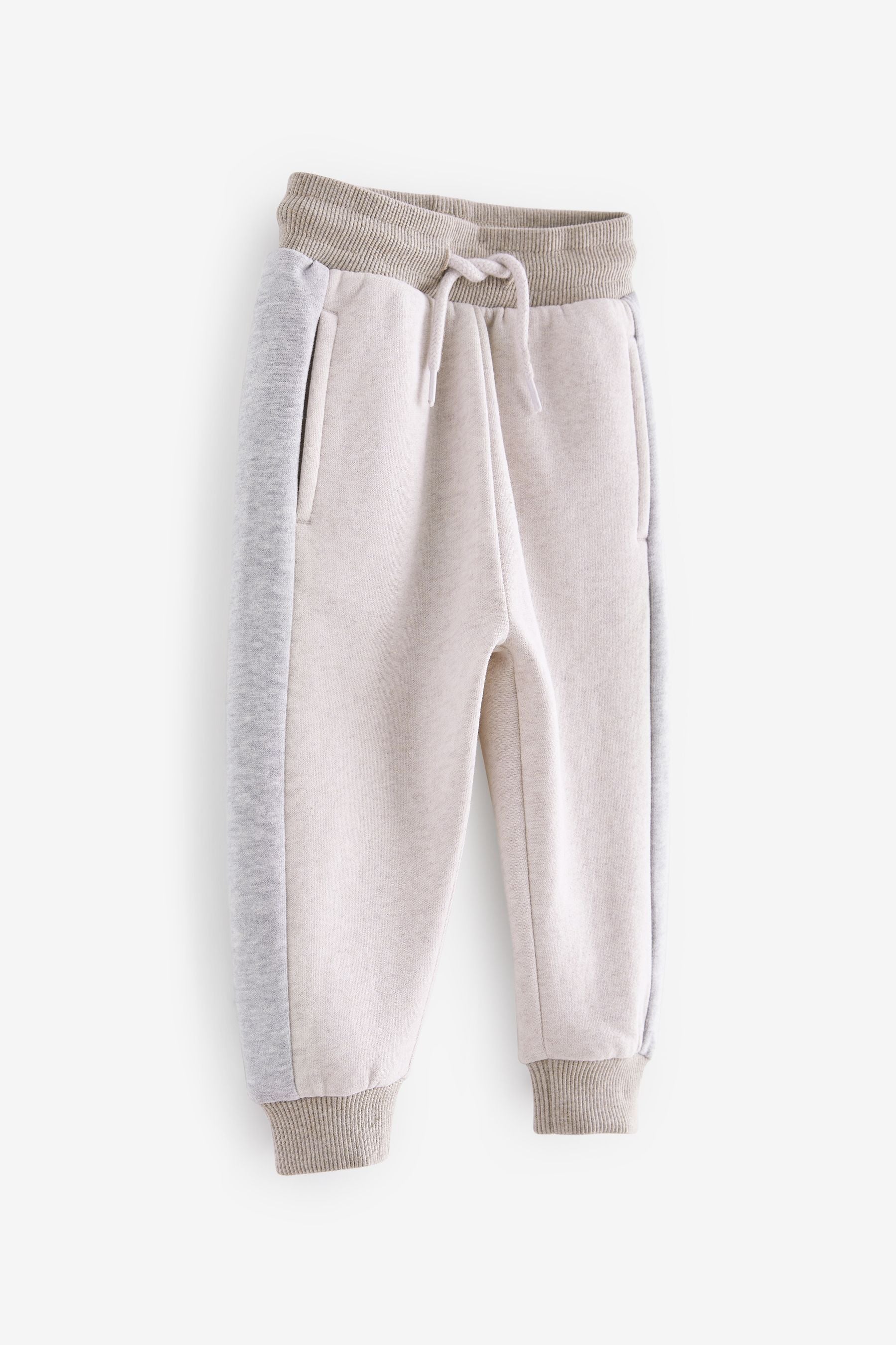 Grey/Ecru Cream Colourblock Hoodie and Joggers Set (3mths-7yrs)