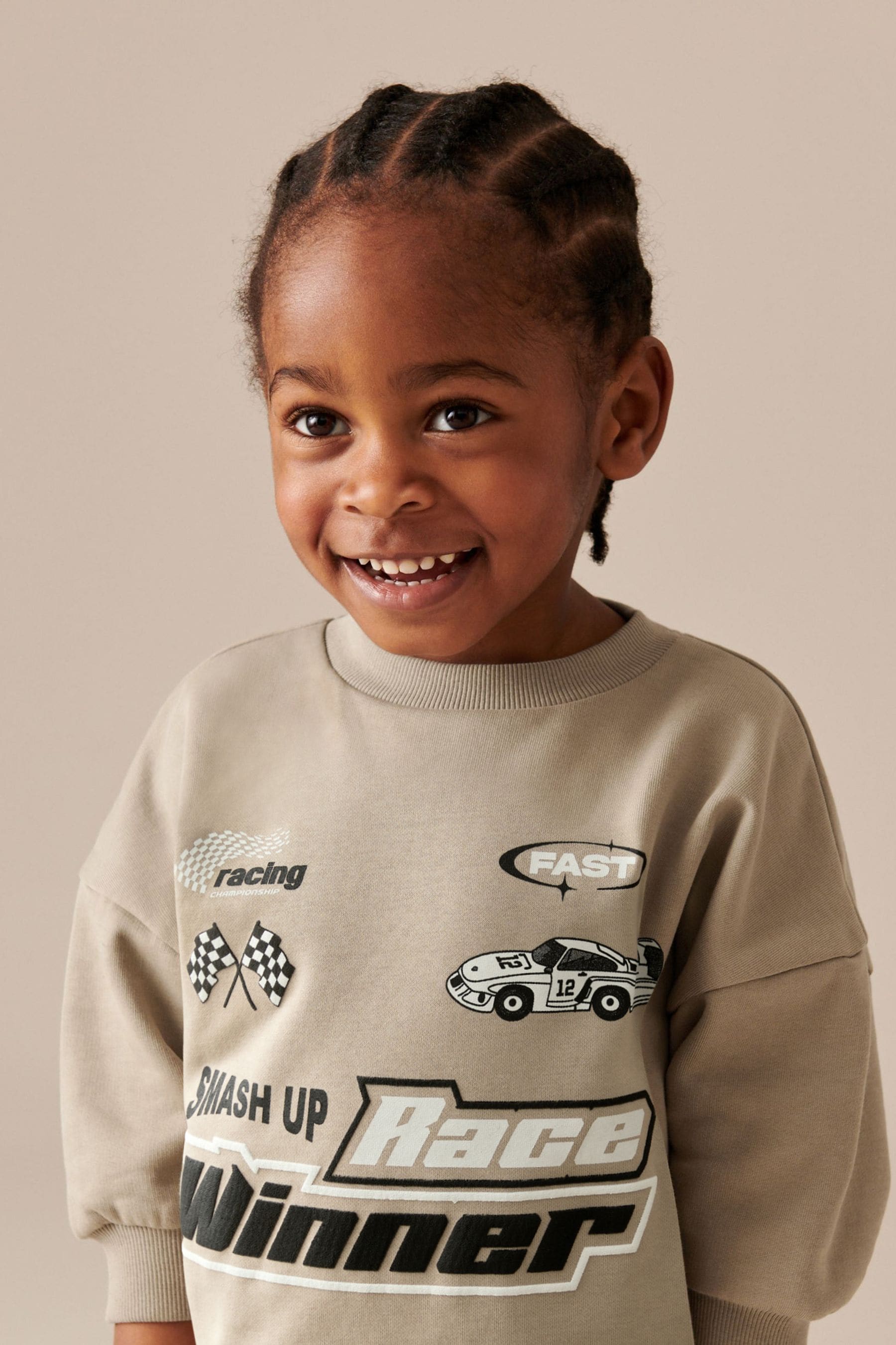 Stone Cement Motorsport Crew Neck Sweatshirt (3mths-7yrs)