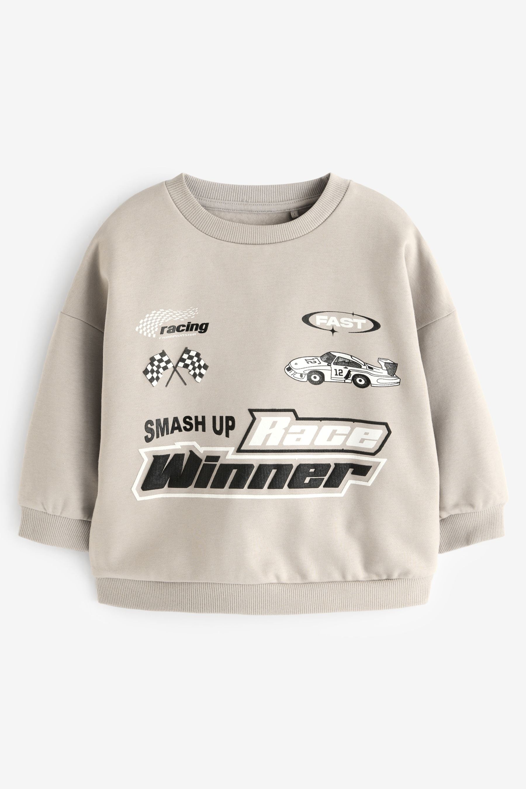 Stone Cement Motorsport Crew Neck Sweatshirt (3mths-7yrs)