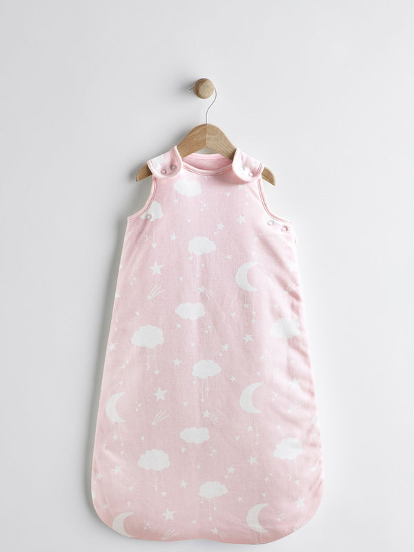 Pink Clouds Baby 2.5 Tog 100% Cotton Sleep Bag