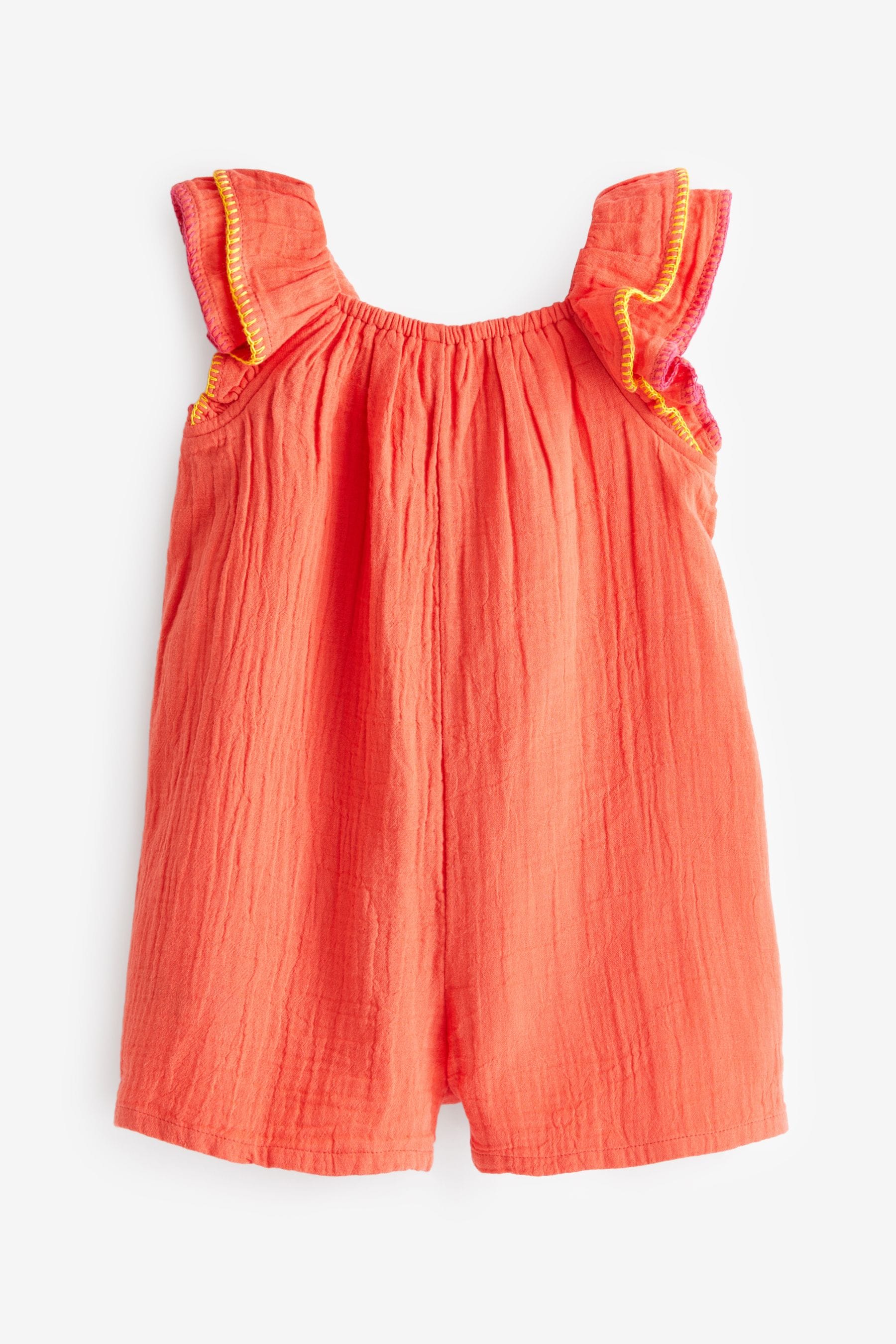 Coral Pink Embellished Playsuit (3mths-7yrs)