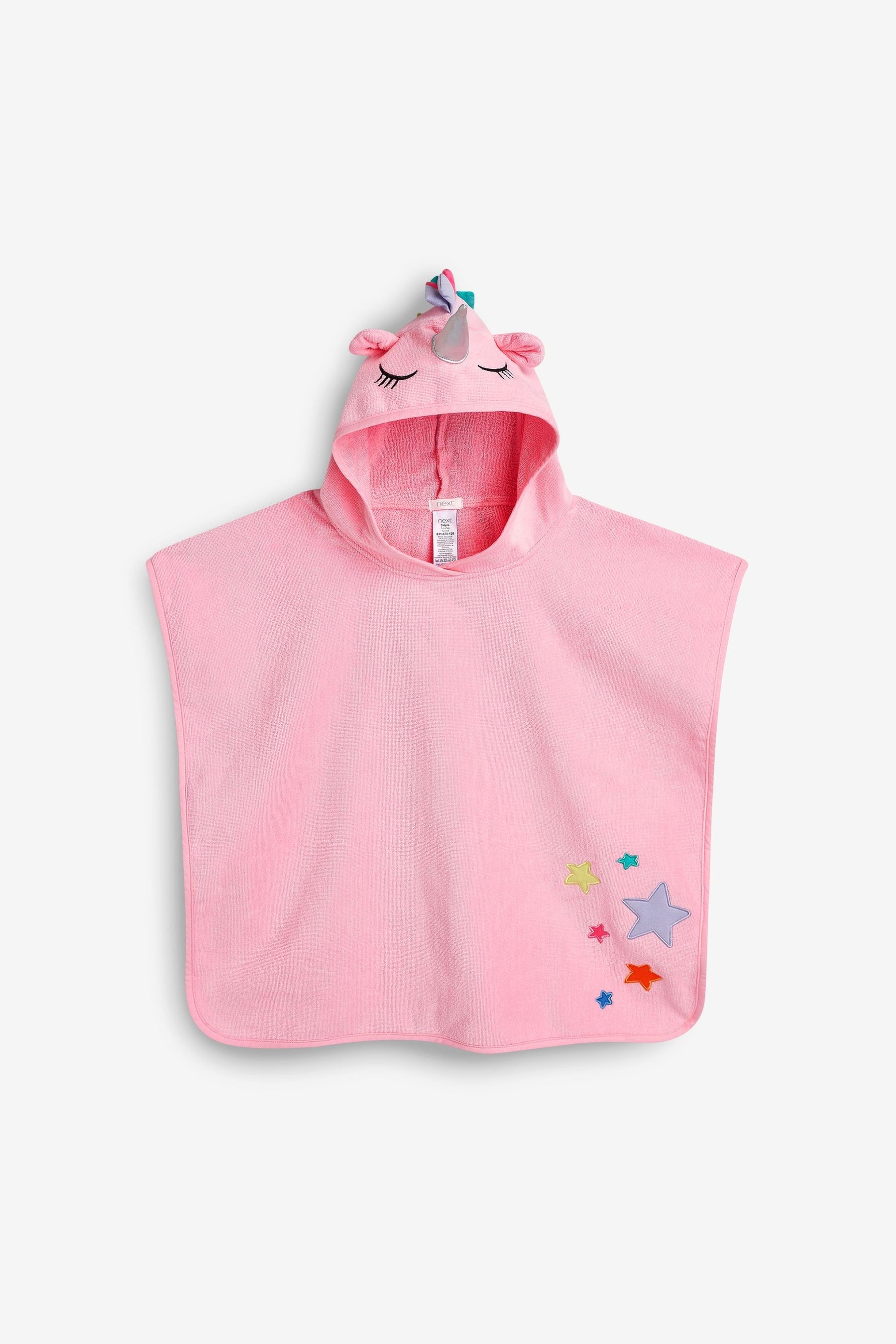 Pink Unicorn Towelling Poncho