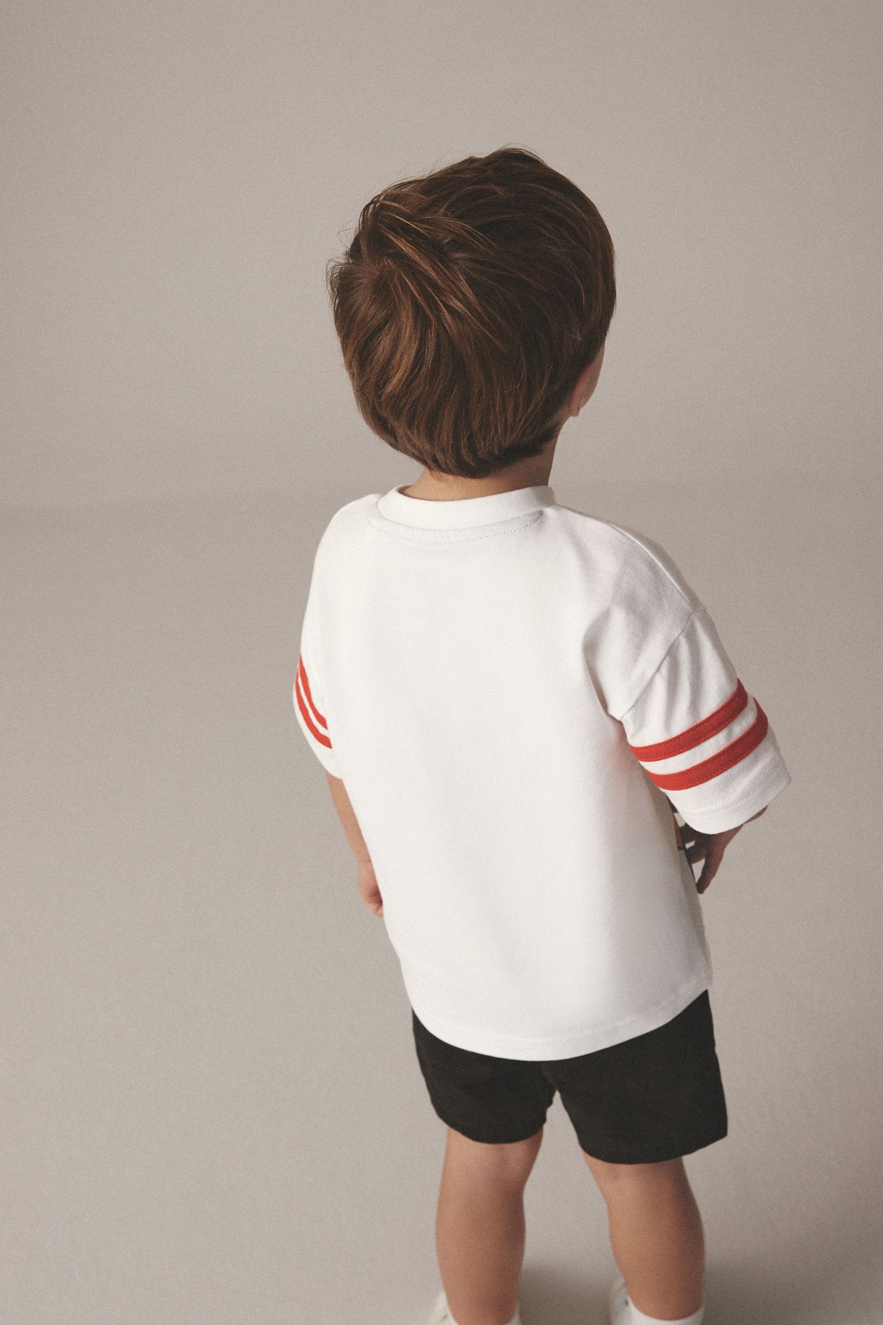 White 100% Cotton Mickey Football Short Sleeve T-Shirt (6mths-8yrs)