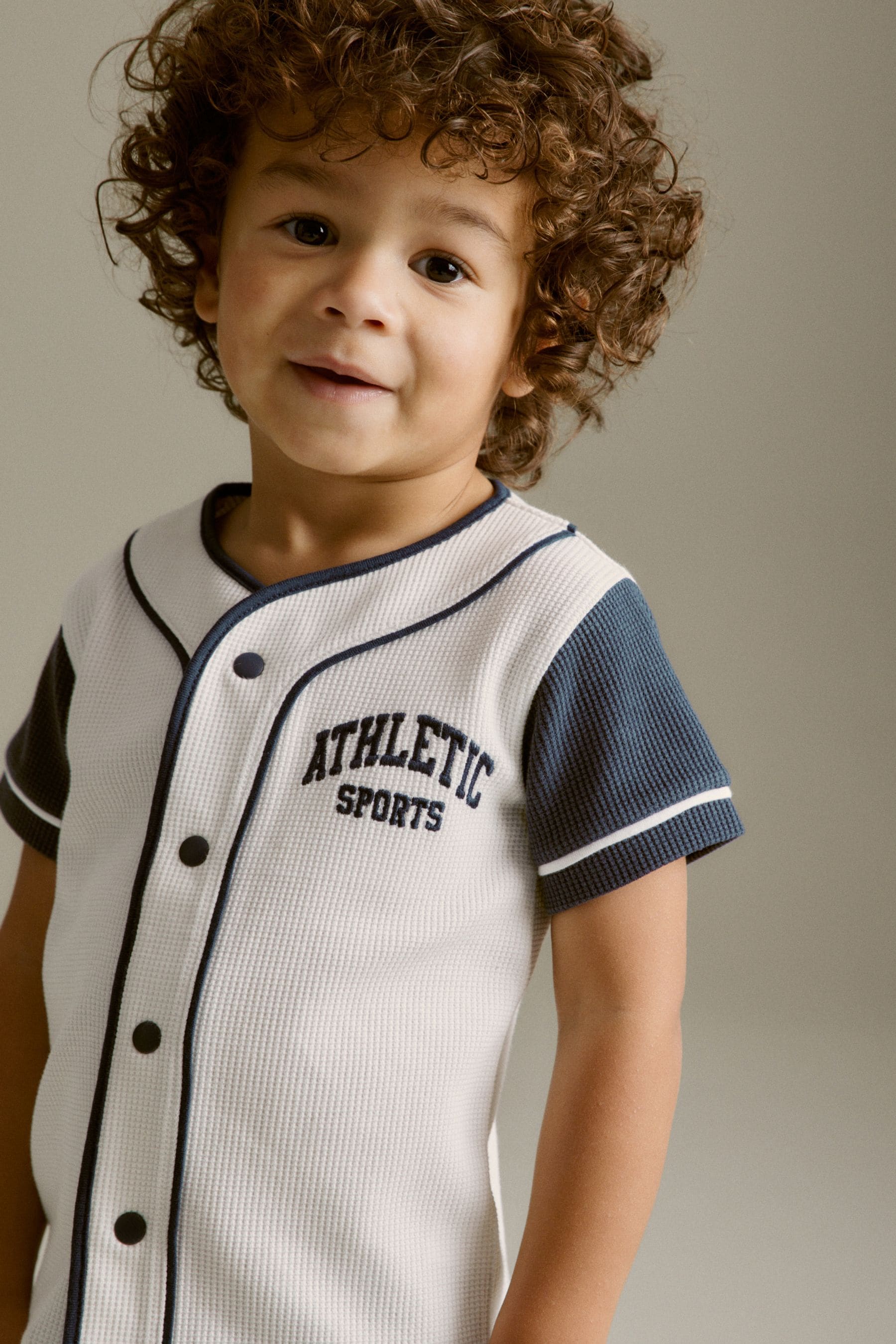 Navy Blue/White Baseball T-Shirt and Shorts Set (3mths-7yrs)