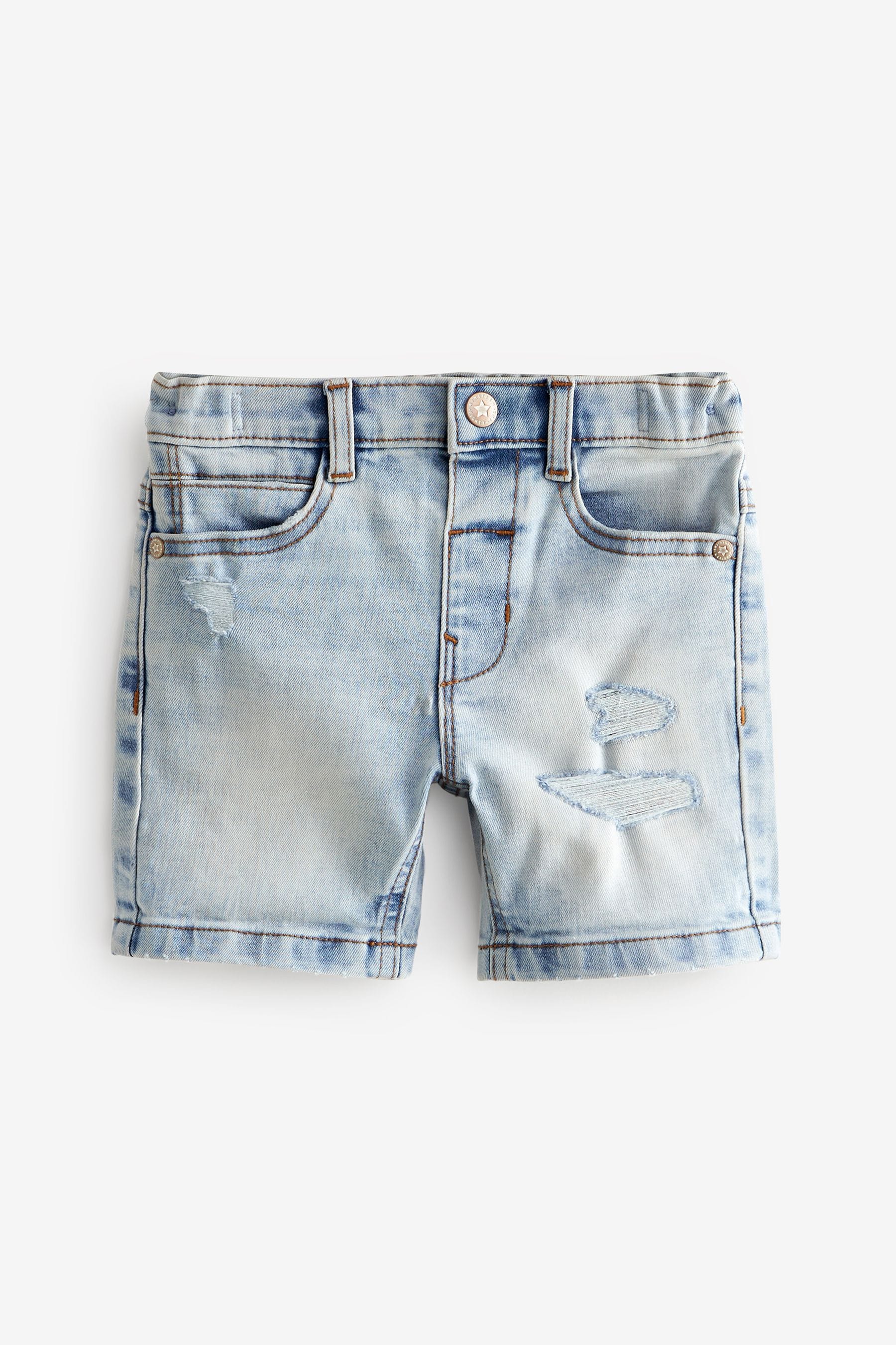 Light Blue Distressed Denim Shorts (3mths-7yrs)