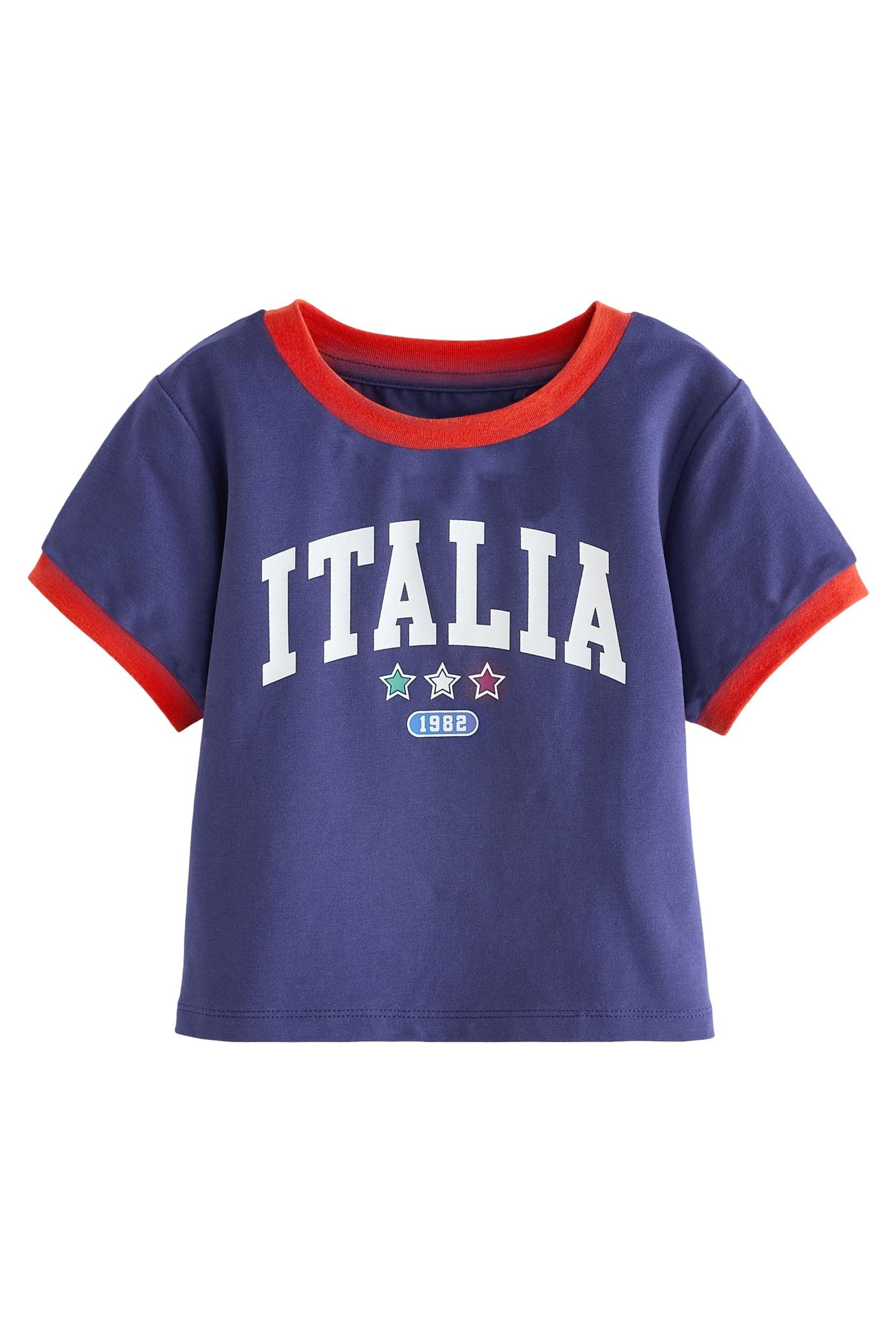 Blue Italia Football Boxy T-Shirt (3-16yrs)