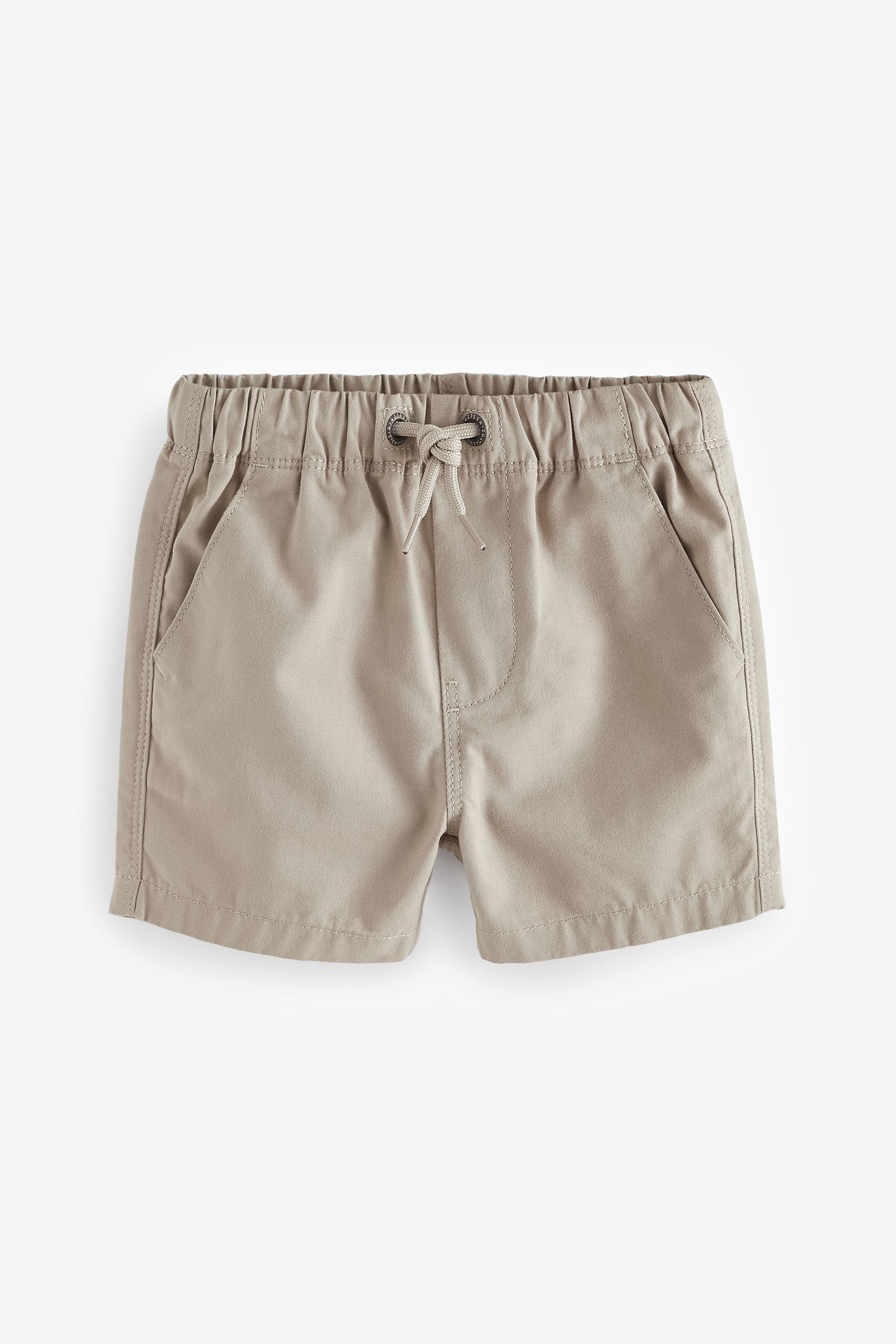 Tan/Stone/Pink Pull-On 100% Cotton Shorts 3 Pack (3mths-7yrs)