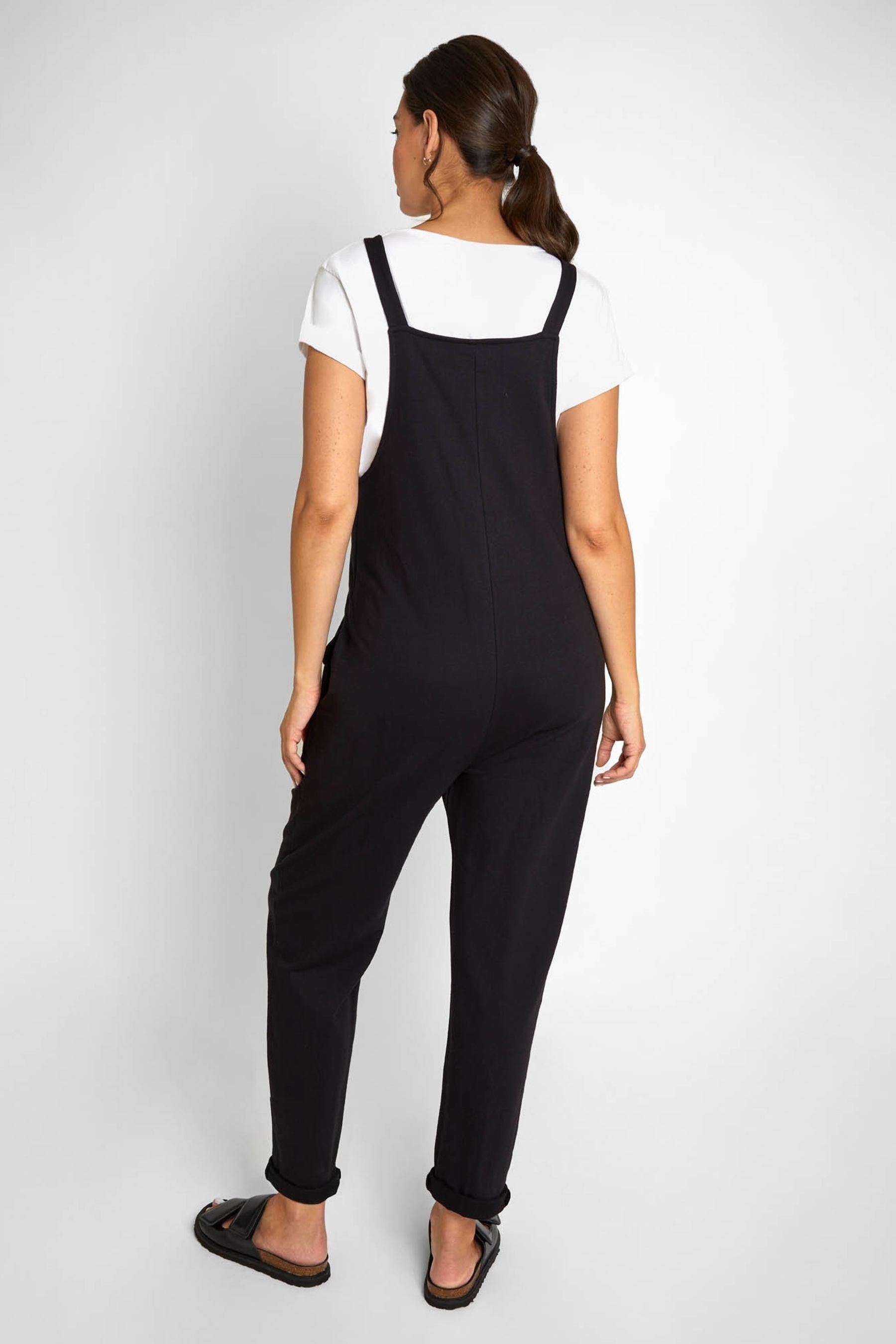 Black JoJo Maman Bébé Jersey Maternity Dungarees