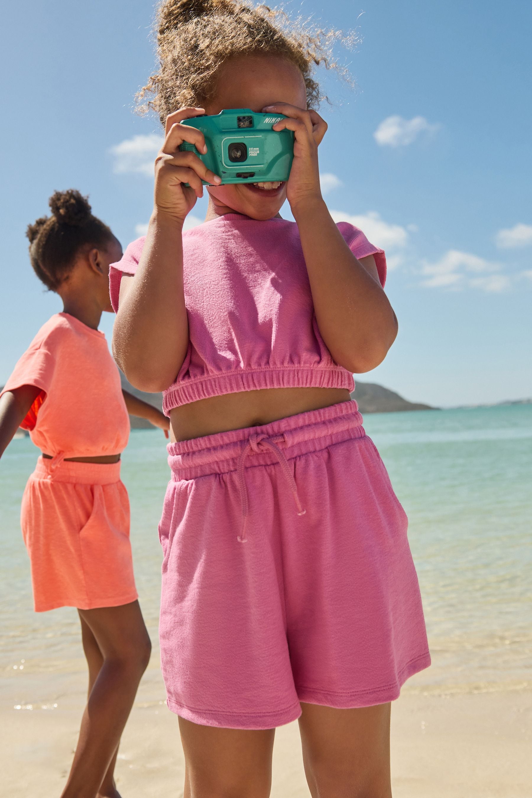 Purple Towelling Top & Shorts Set (3-16yrs)