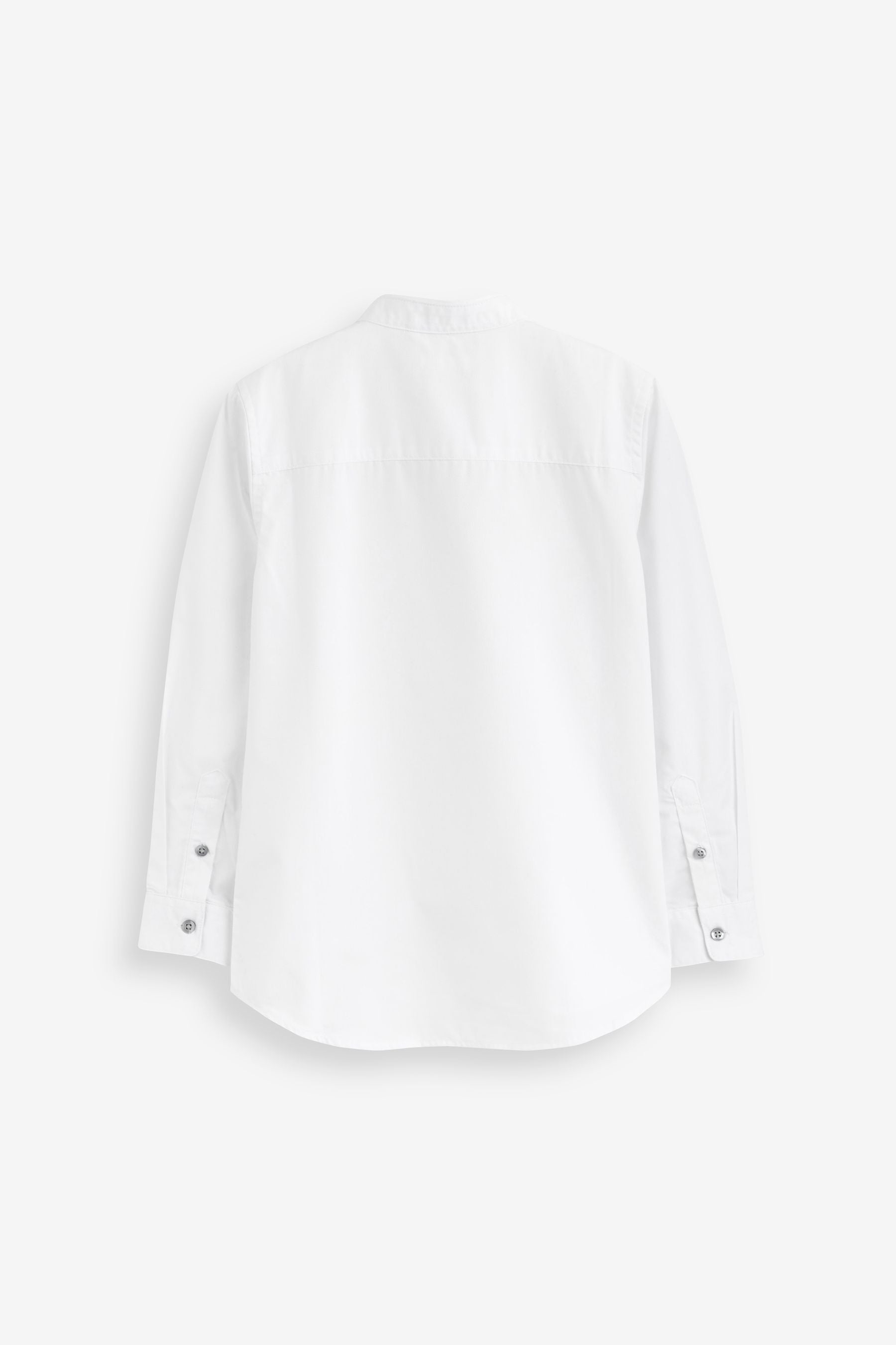 White Easy Care Grandad Collar Shirt (3-16yrs)