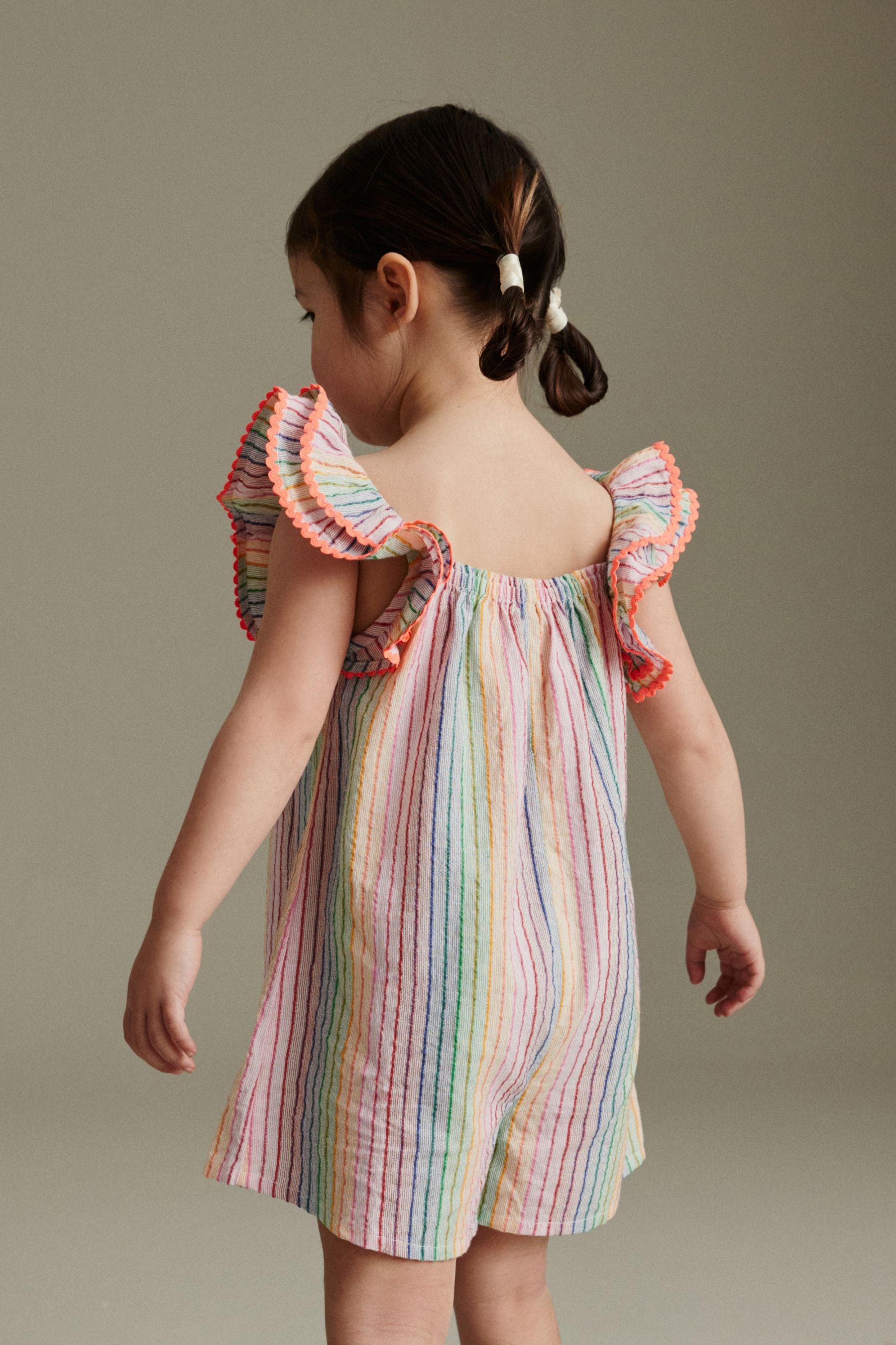 Multi 100% Cotton Rainbow Playsuit (3mths-7yrs)