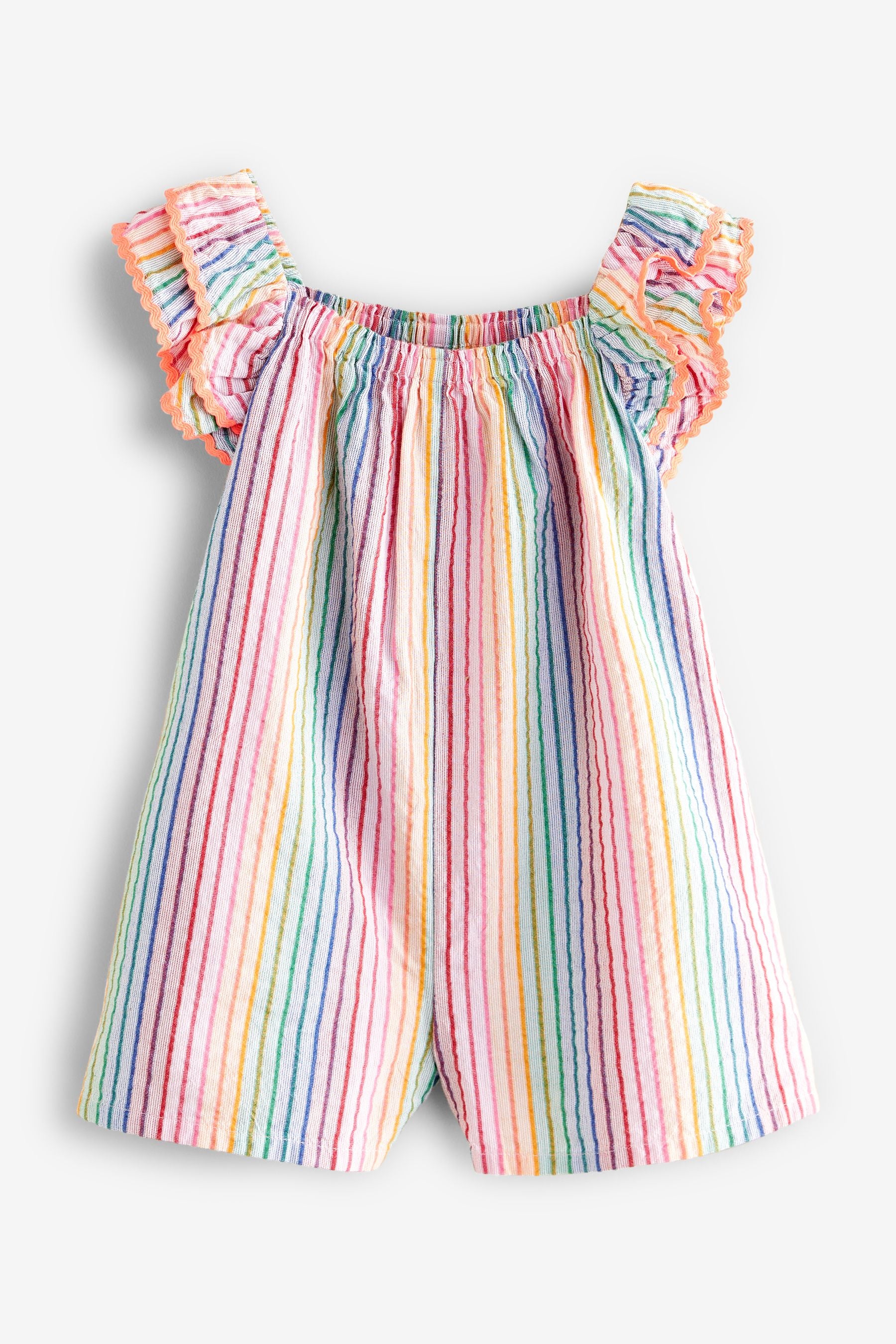 Multi 100% Cotton Rainbow Playsuit (3mths-7yrs)