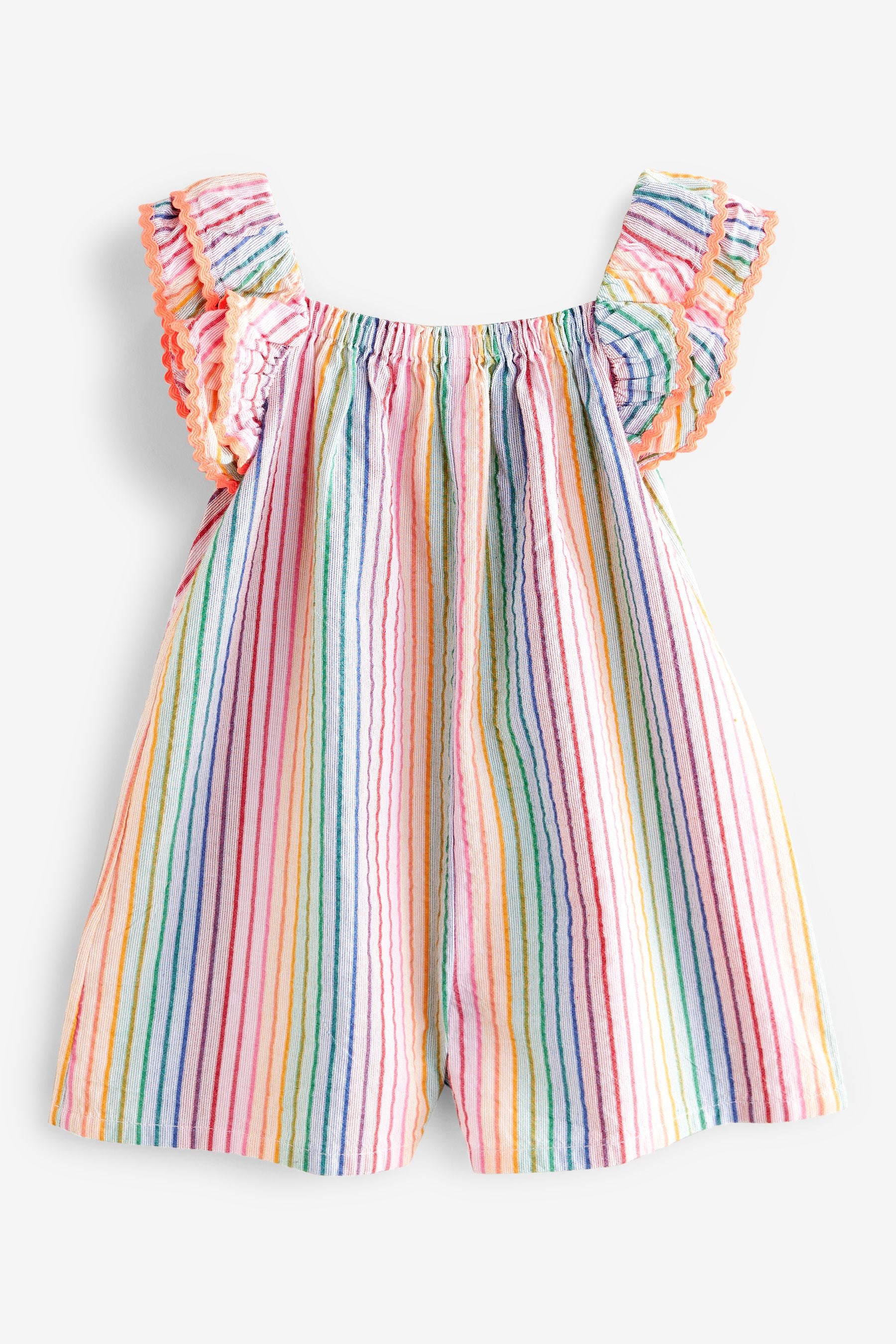 Multi 100% Cotton Rainbow Playsuit (3mths-7yrs)