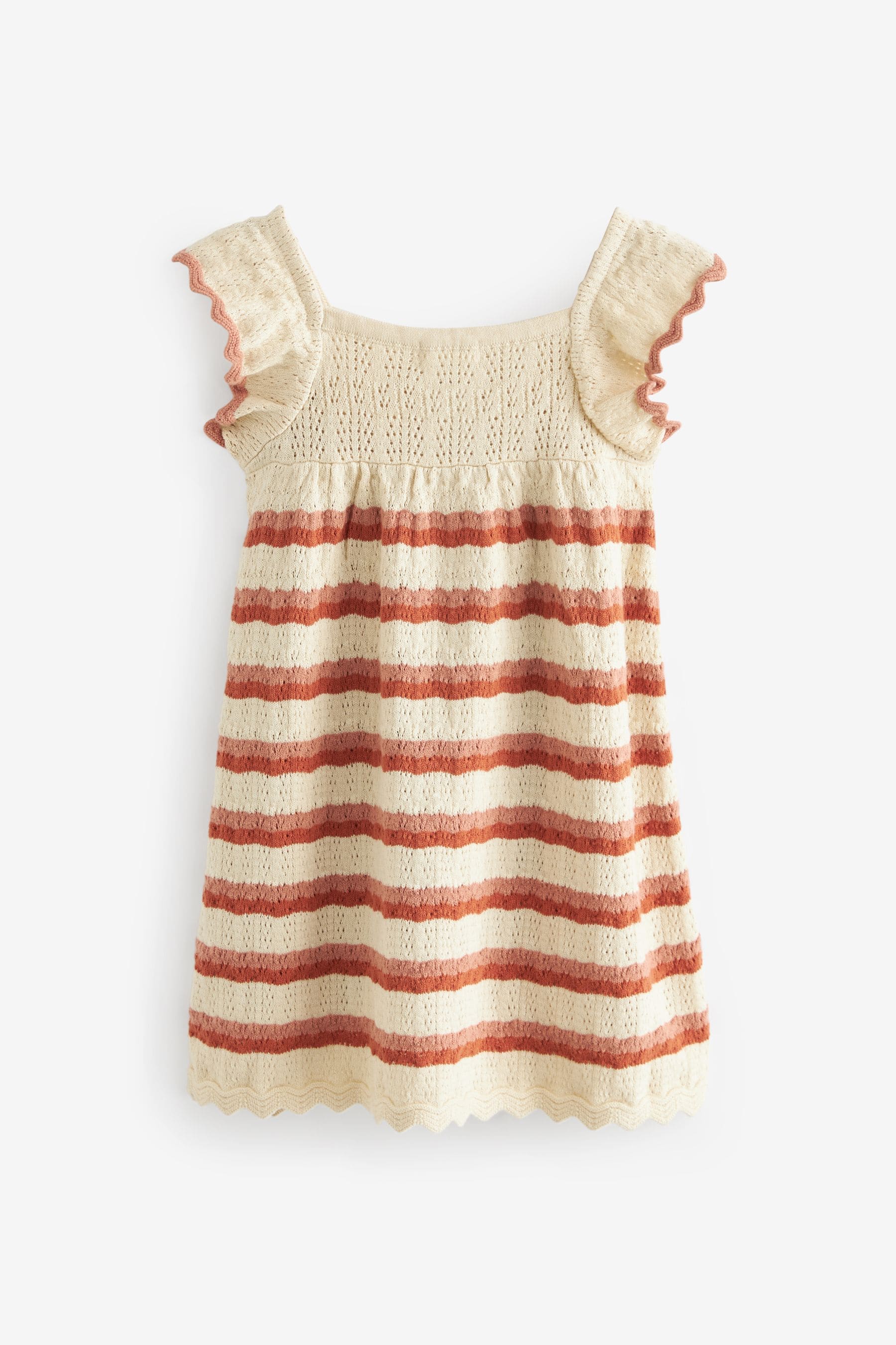 Ecru Marl Crochet Dress (3mths-7yrs)