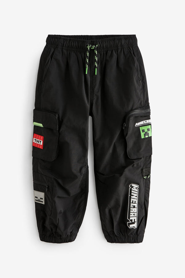 Black Minecraft Cargo Trousers (4-14yrs)