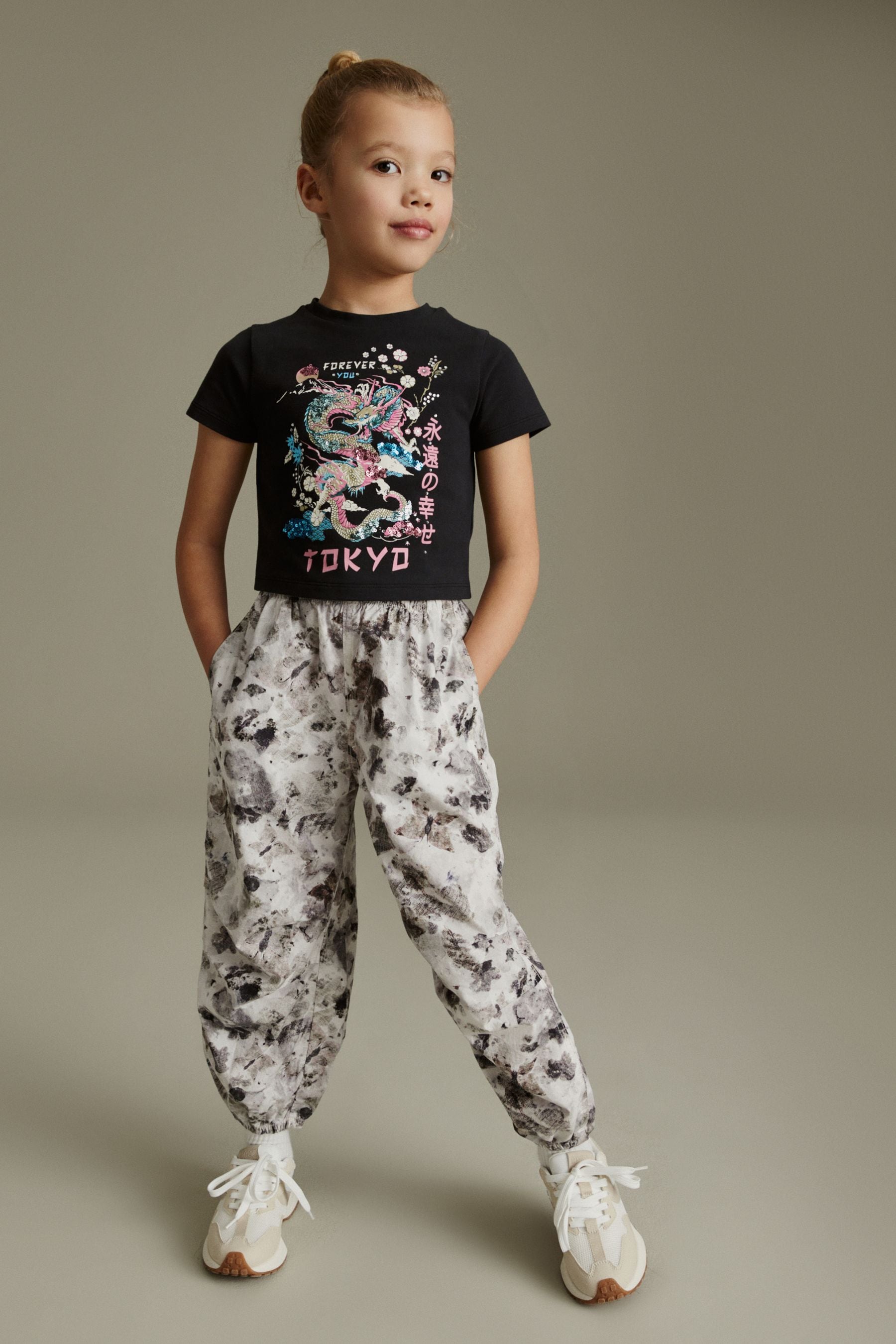 Black Sequin T-Shirt (3-16yrs)