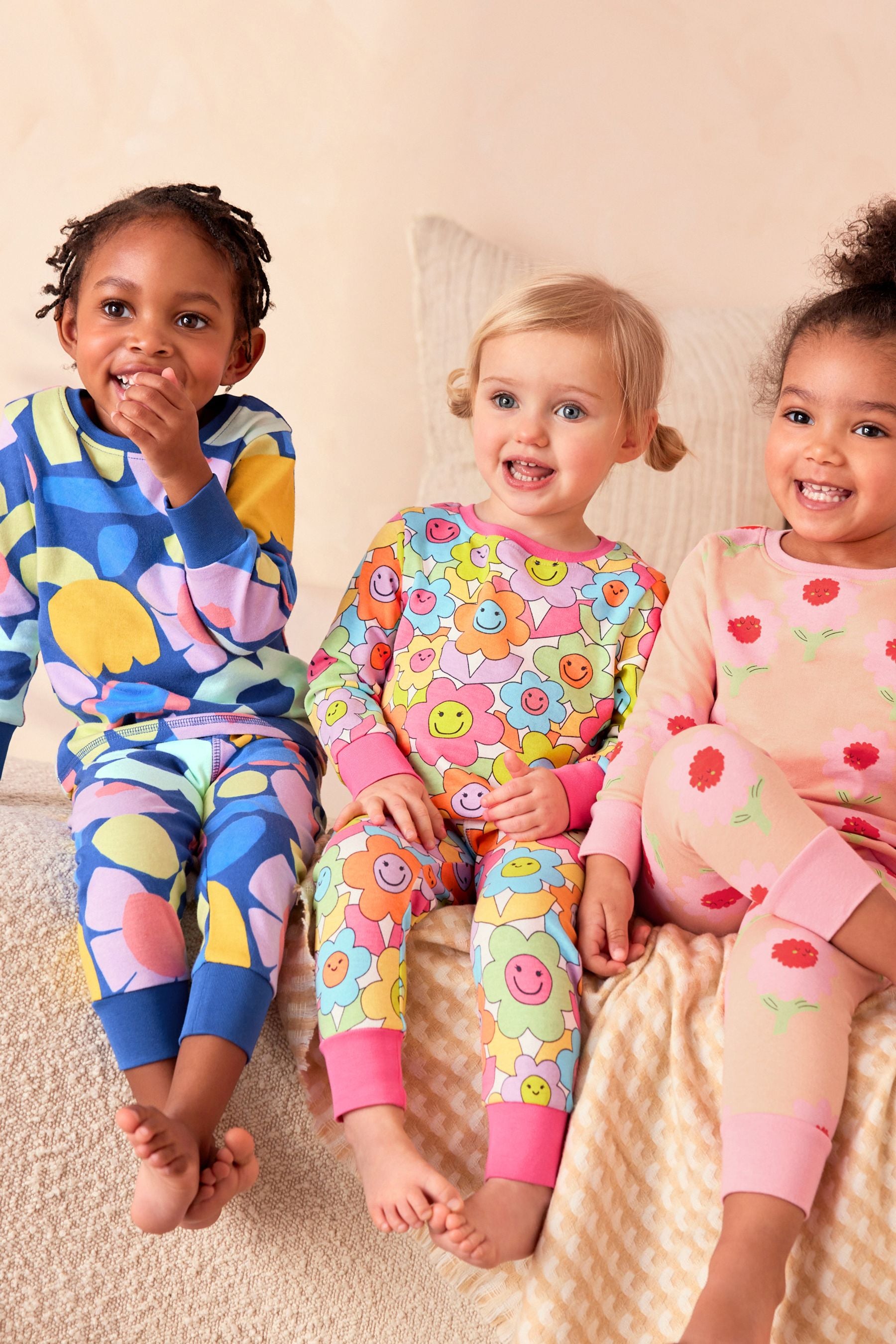 Multi Bright Character 3 Pack Printed Long Sleeve Pyjamas (9mths-10yrs)