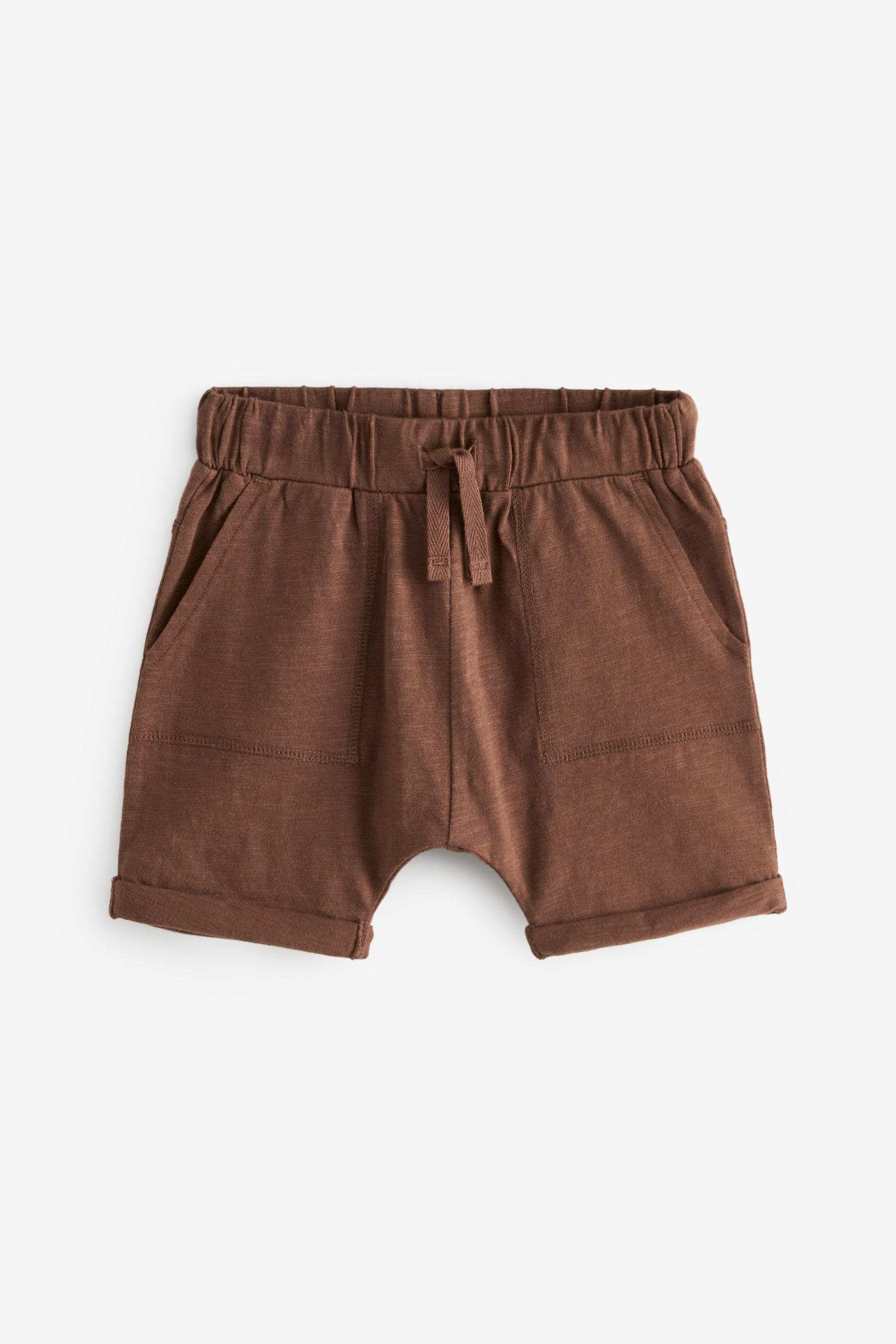 Mineral Blue/Tan Brown/Charcoal Grey Lightweight Jersey Shorts 3 Pack (3mths-7yrs)