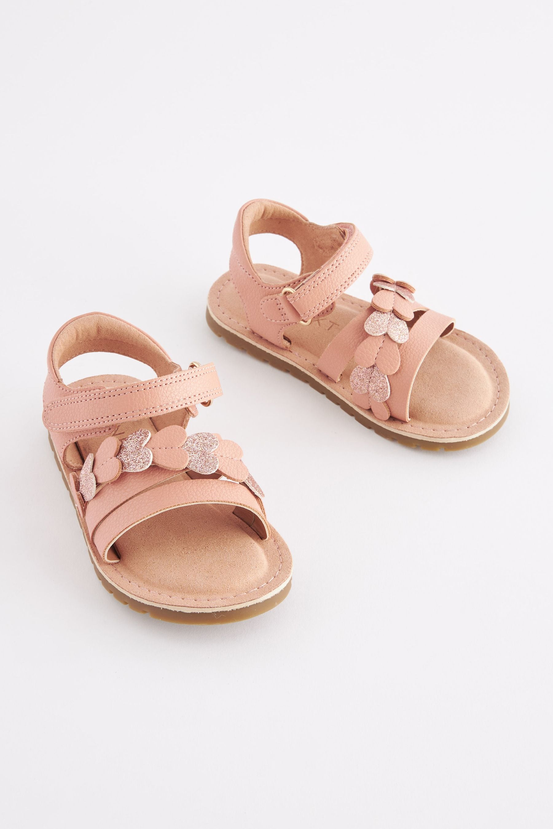 Pink Wide Fit (G) Heart Sandals