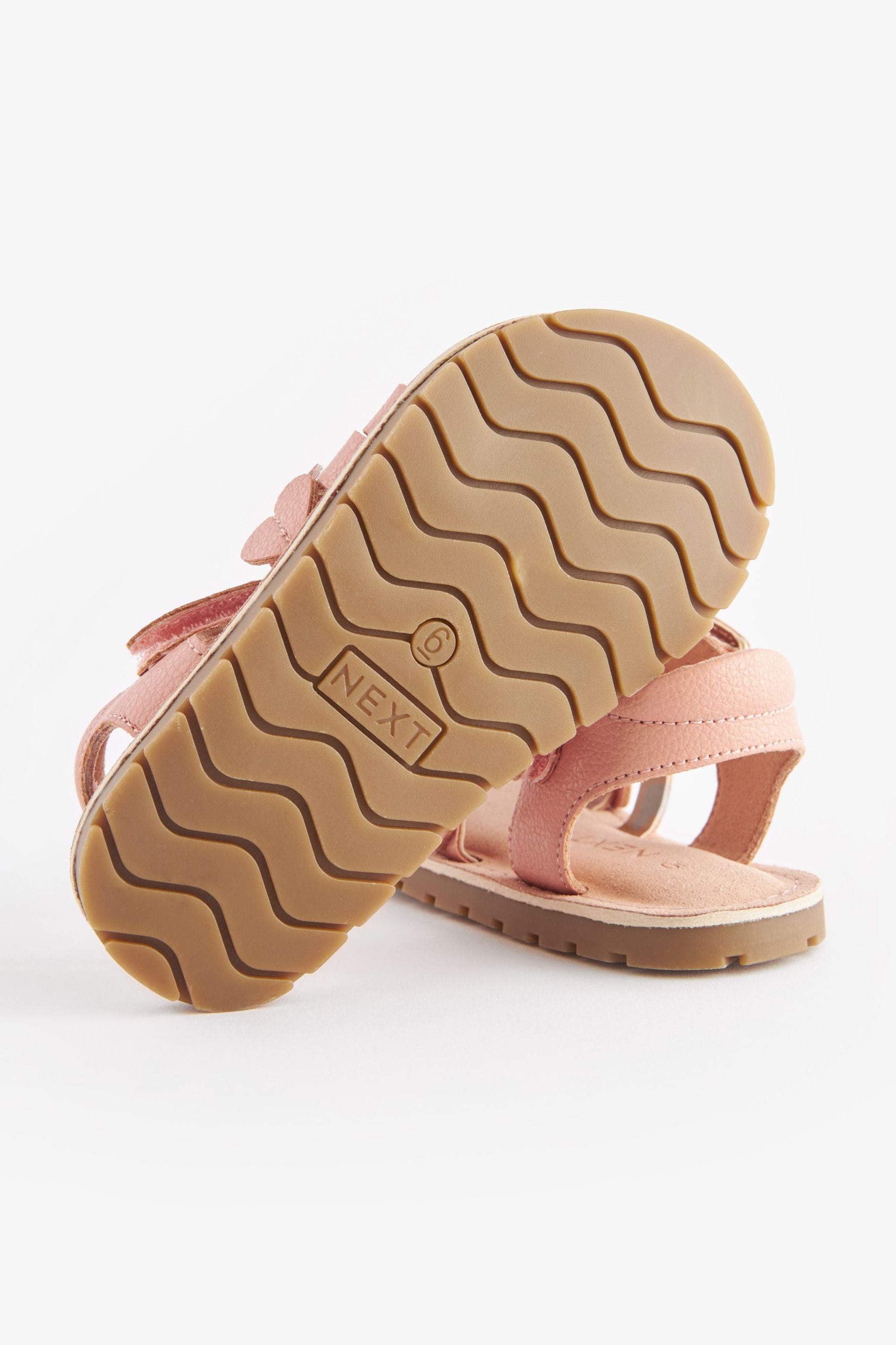 Pink Wide Fit (G) Heart Sandals