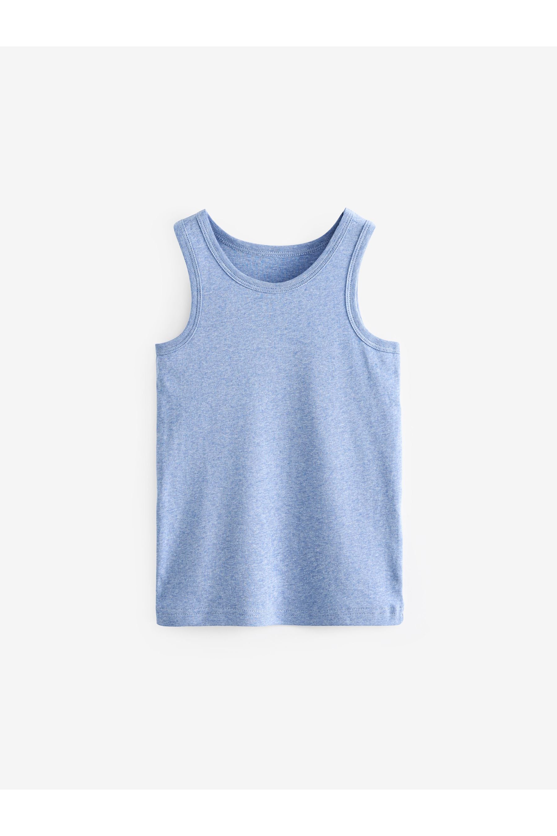 Blue Organic Cotton Vests 5 Pack (1.5-16yrs)