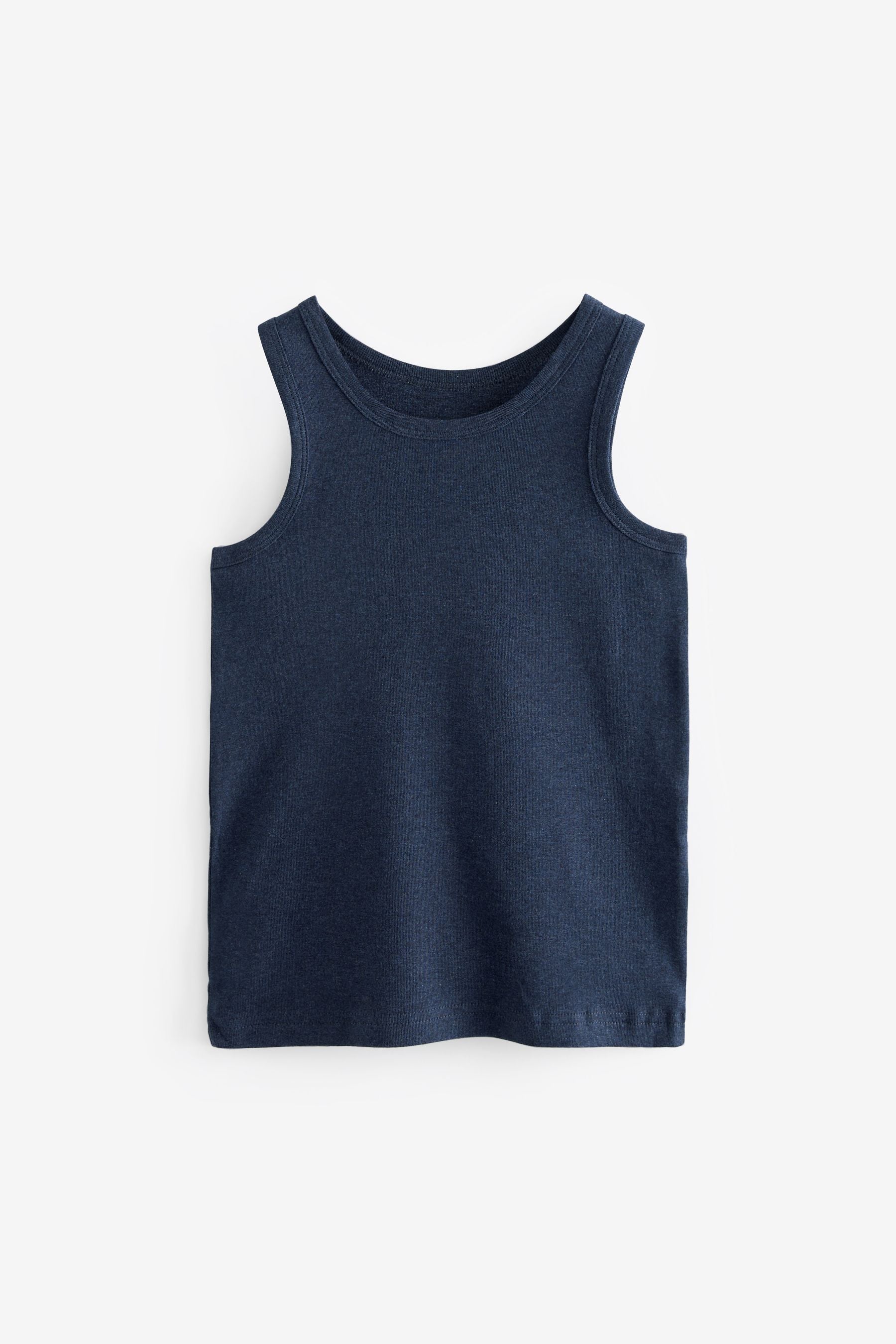 Blue Organic Cotton Vests 5 Pack (1.5-16yrs)