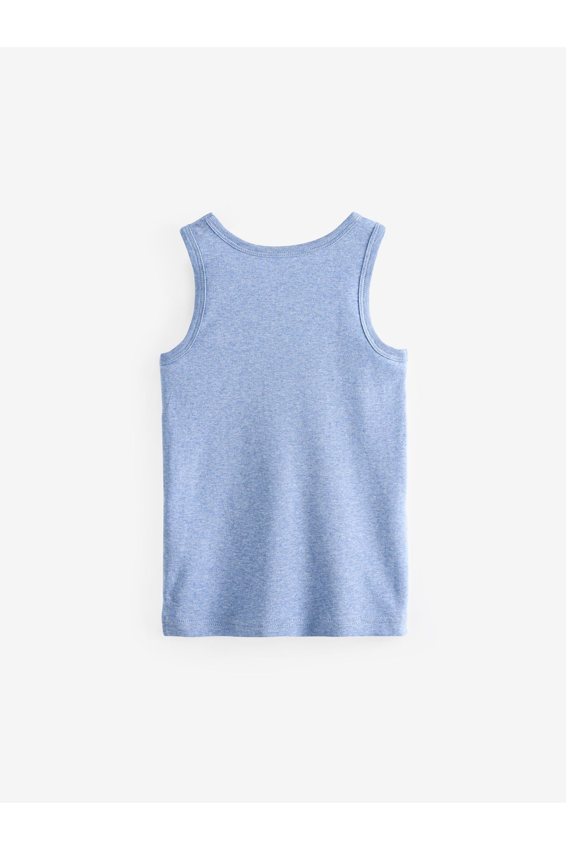 Blue Organic Cotton Vests 5 Pack (1.5-16yrs)