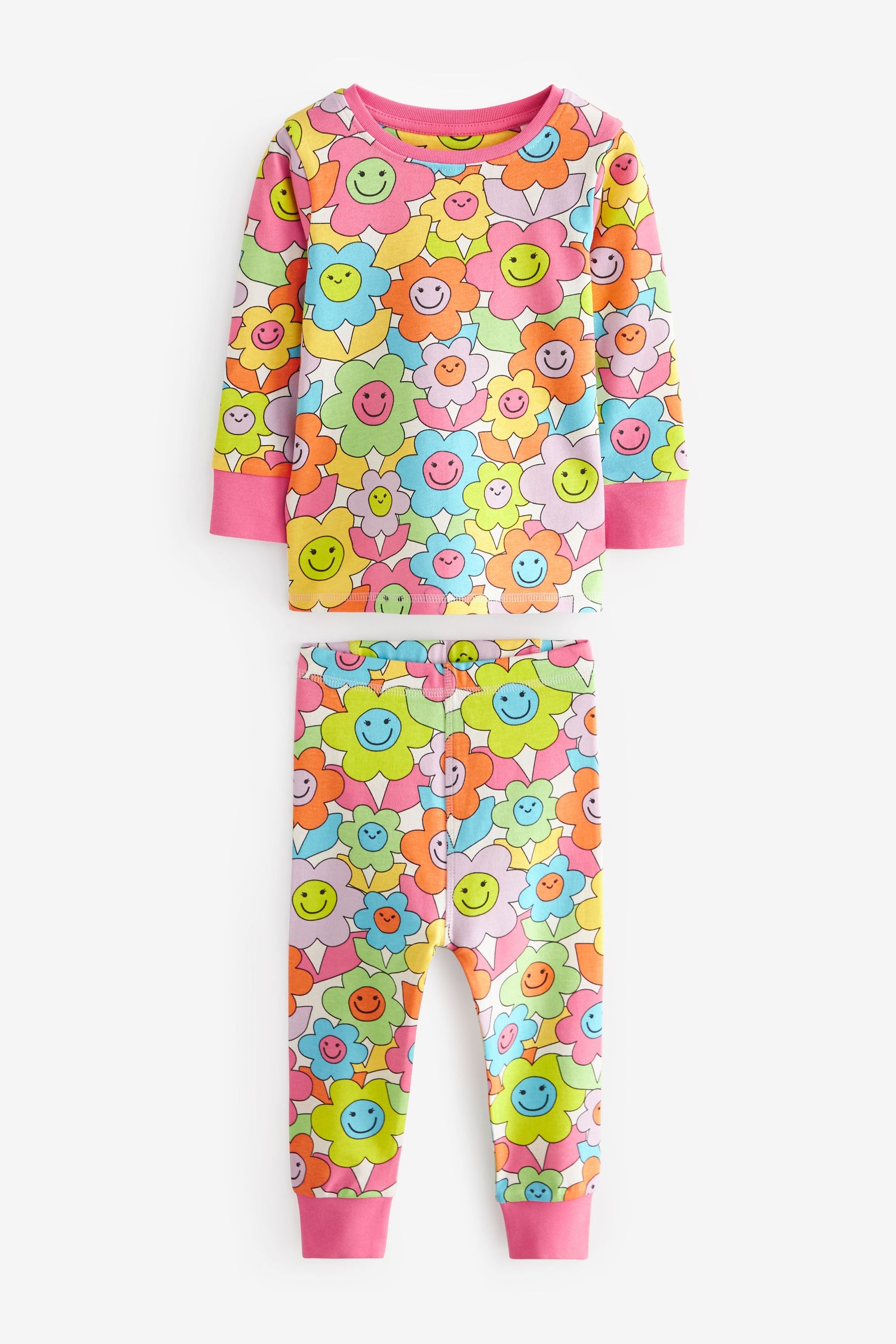 Multi Bright Character 3 Pack Printed Long Sleeve Pyjamas (9mths-10yrs)