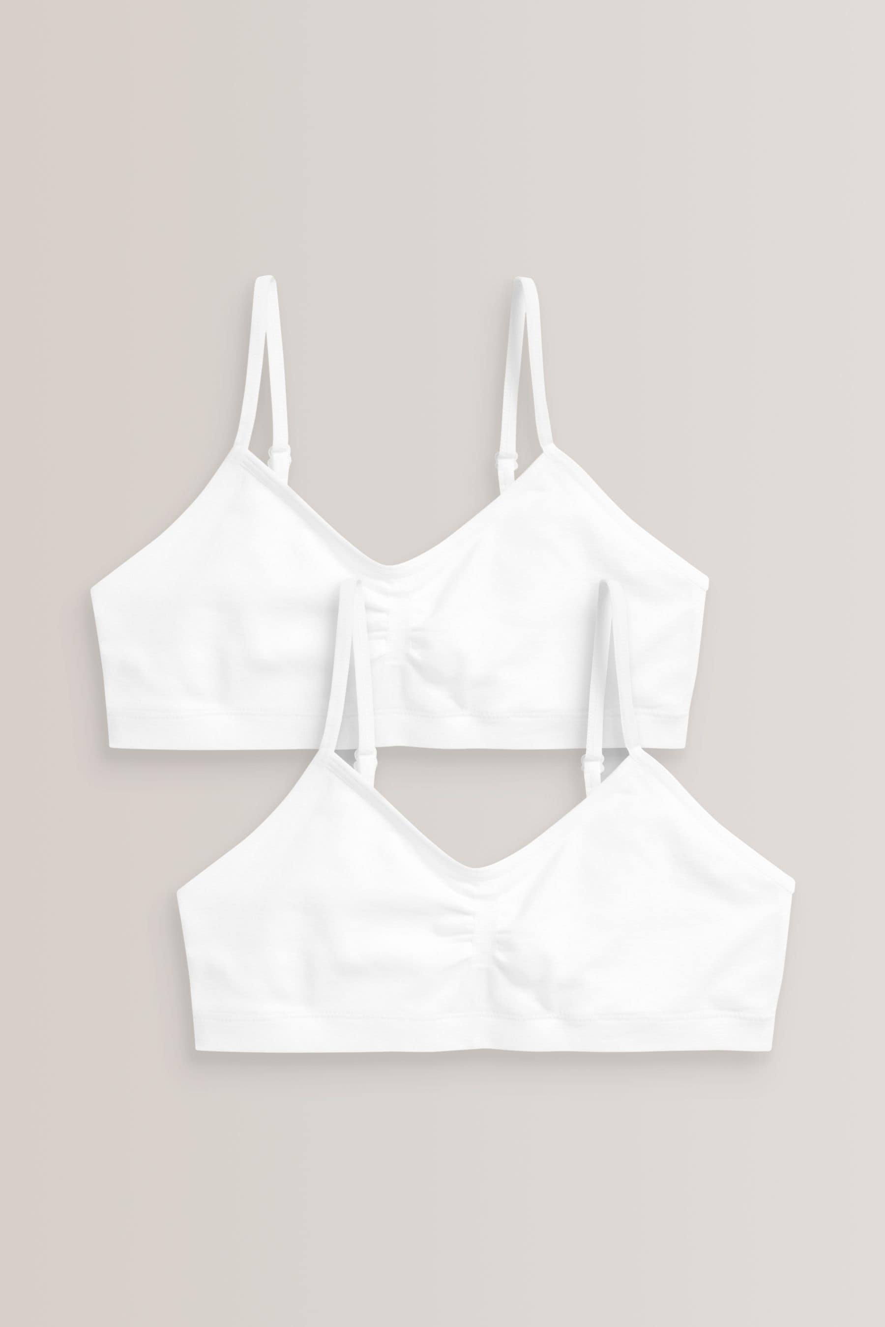 White 2 Pack Seam Free Crop Tops (7-16yrs)