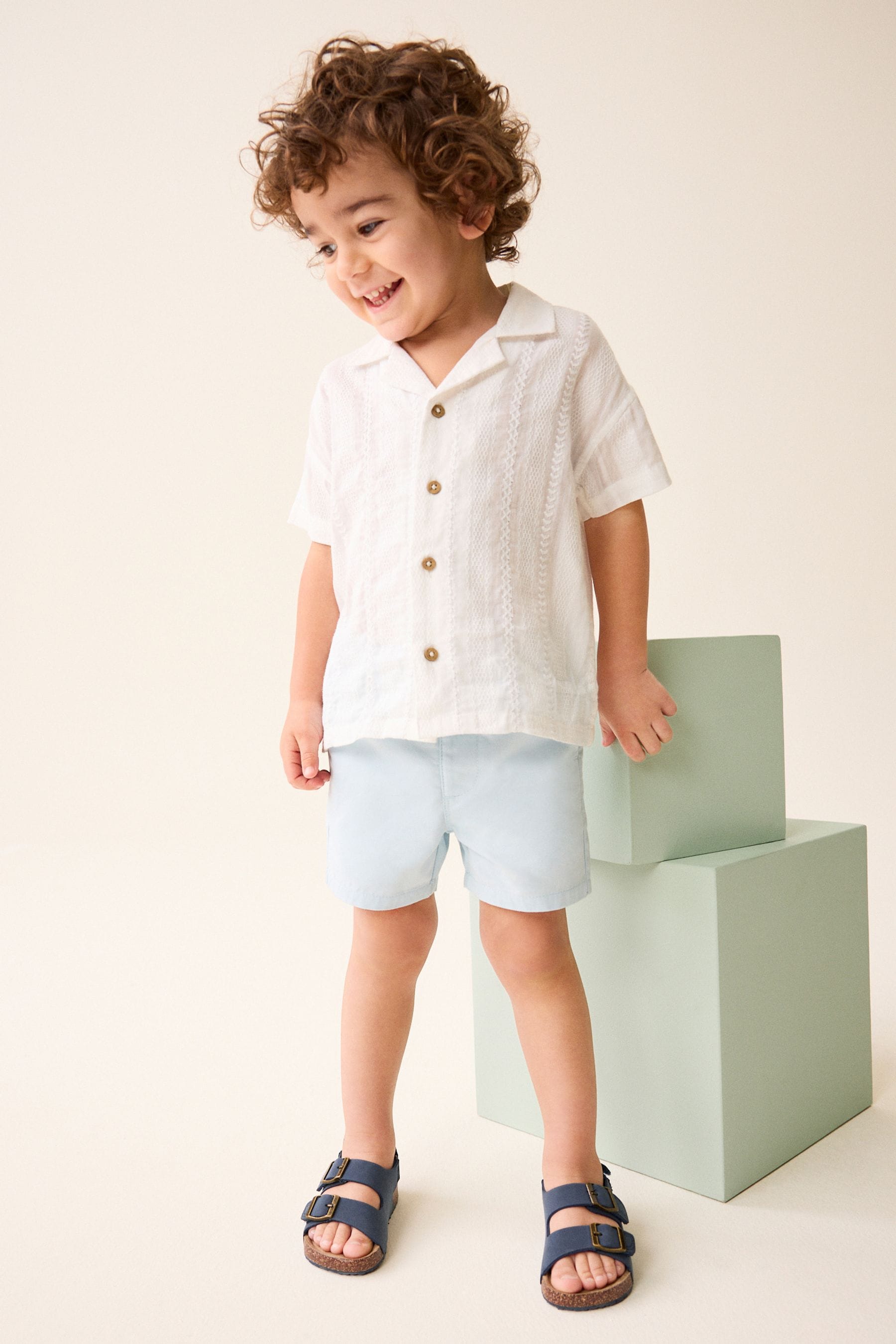 Pale Blue Chinos Shorts (3mths-7yrs)